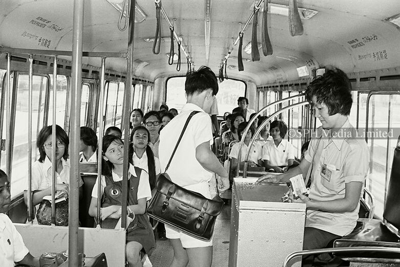 Bus conductor, 1975 Print