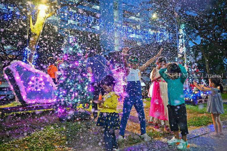 Snow party in Bedok for Christmas, 2023 Print