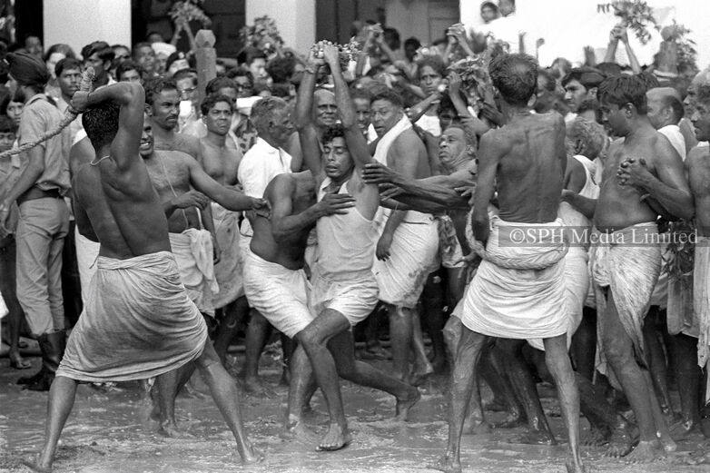 Fire-walking Ceremony at Sri Mariamman Temple, 1971 Print