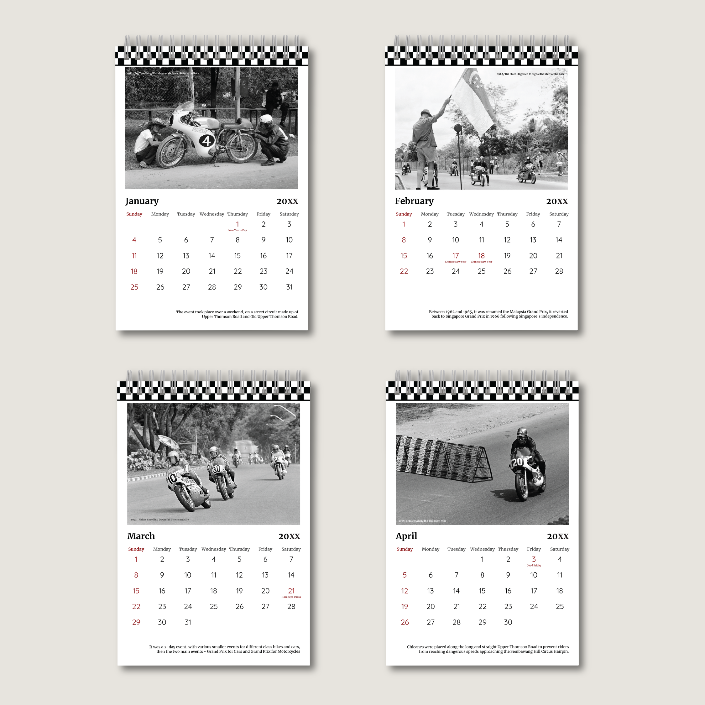 Singapore Grand Prix: Motorcycles [ 1961-1973 ] Calendar