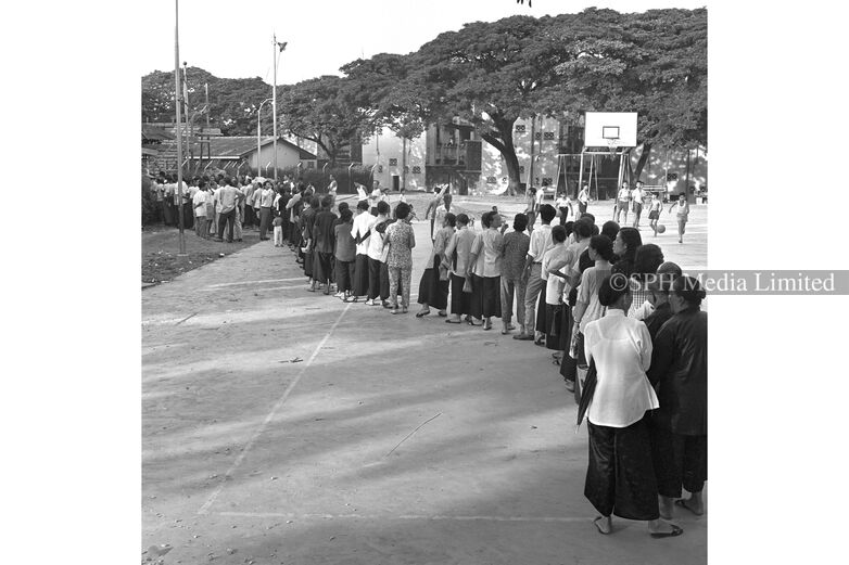 Voting for merger, 1962 Print