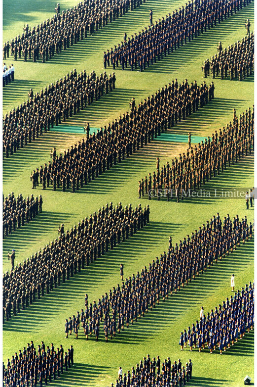Soldiers at the National Day Parade rehearsal, 1993 Print