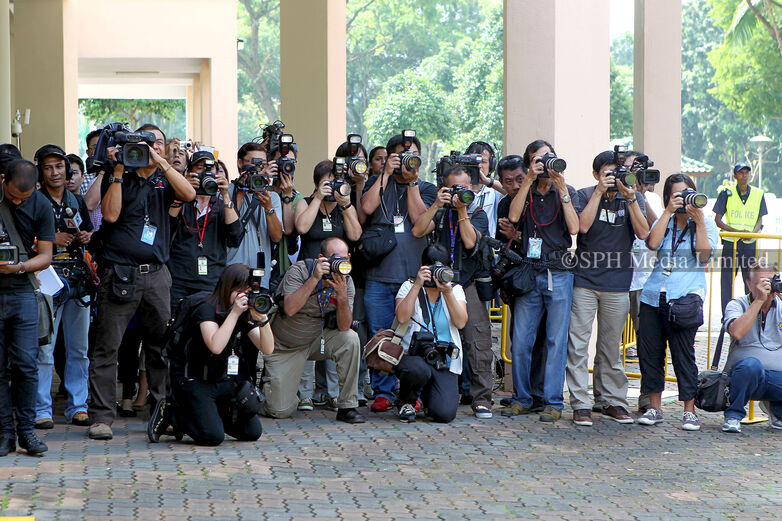 Photographers at a Nomination Centre, 2011 Print