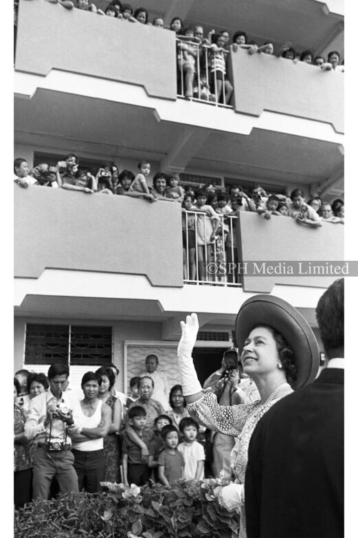 Queen Elizabeth visits Toa Payoh, 1972 Print