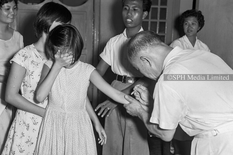 Smallpox vaccination, 1959 Print