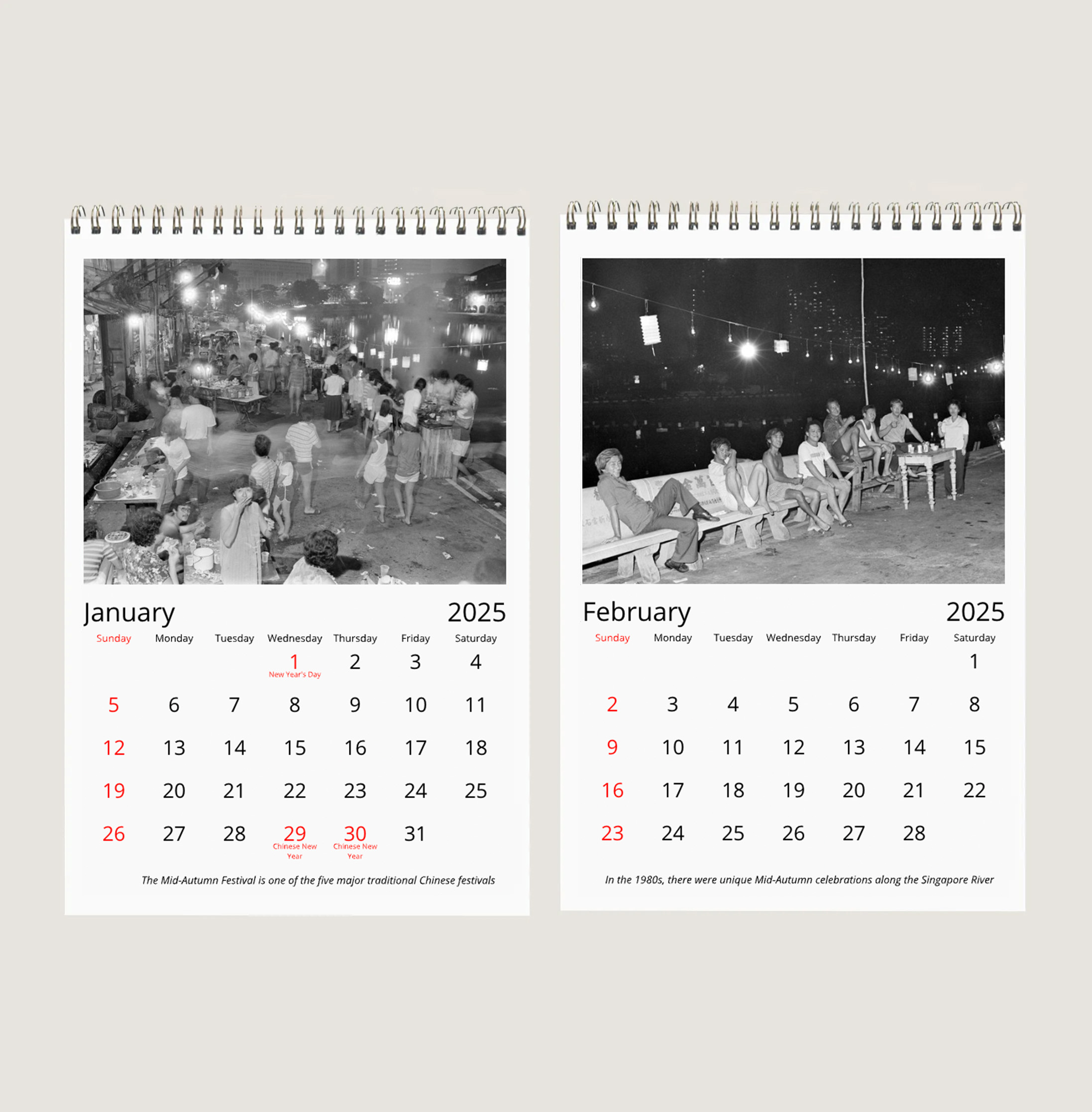 The Last Mid-Autumn Celebration at the Singapore River in 1983 Calendar