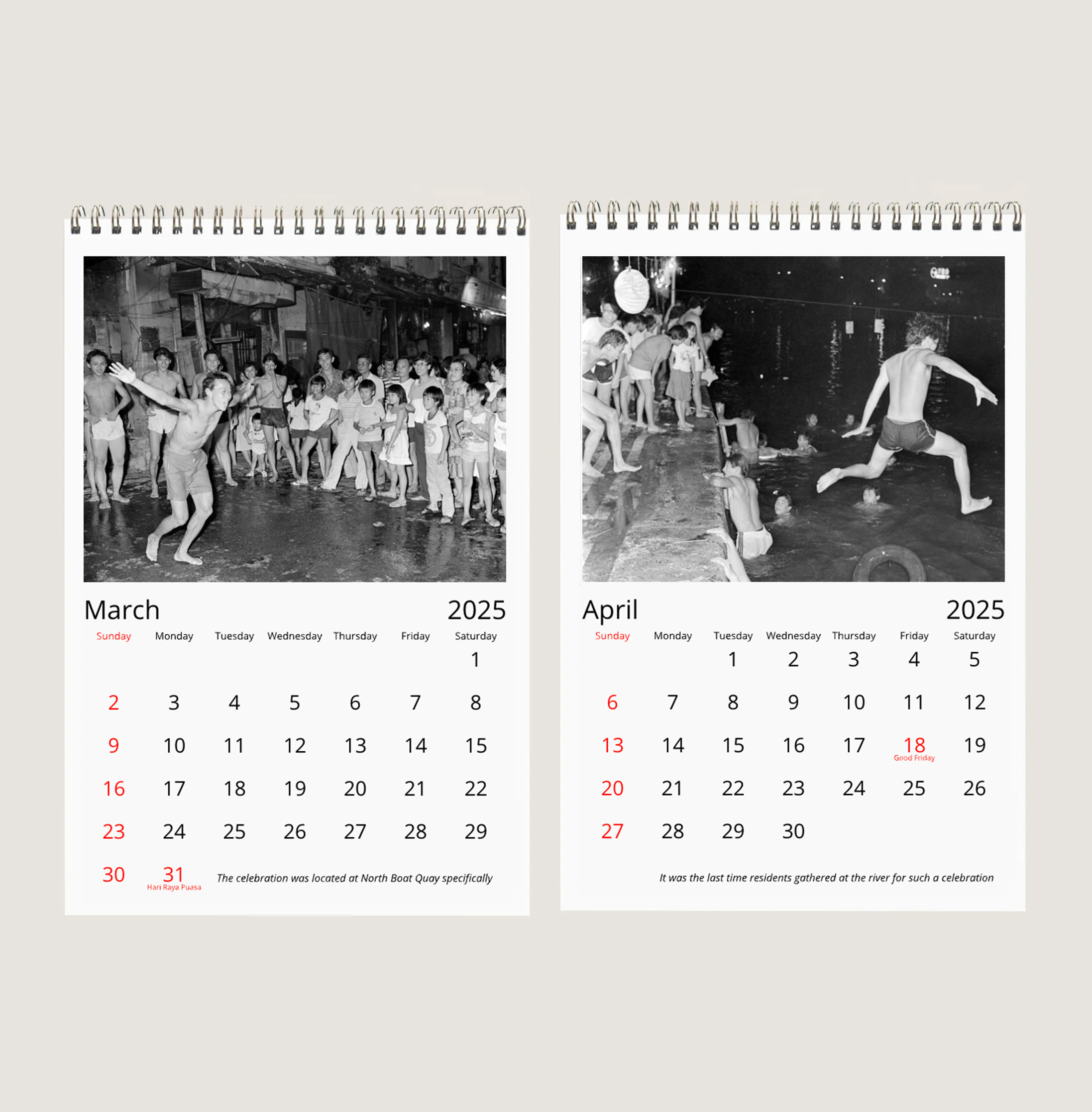 The Last Mid-Autumn Celebration at the Singapore River in 1983 Calendar