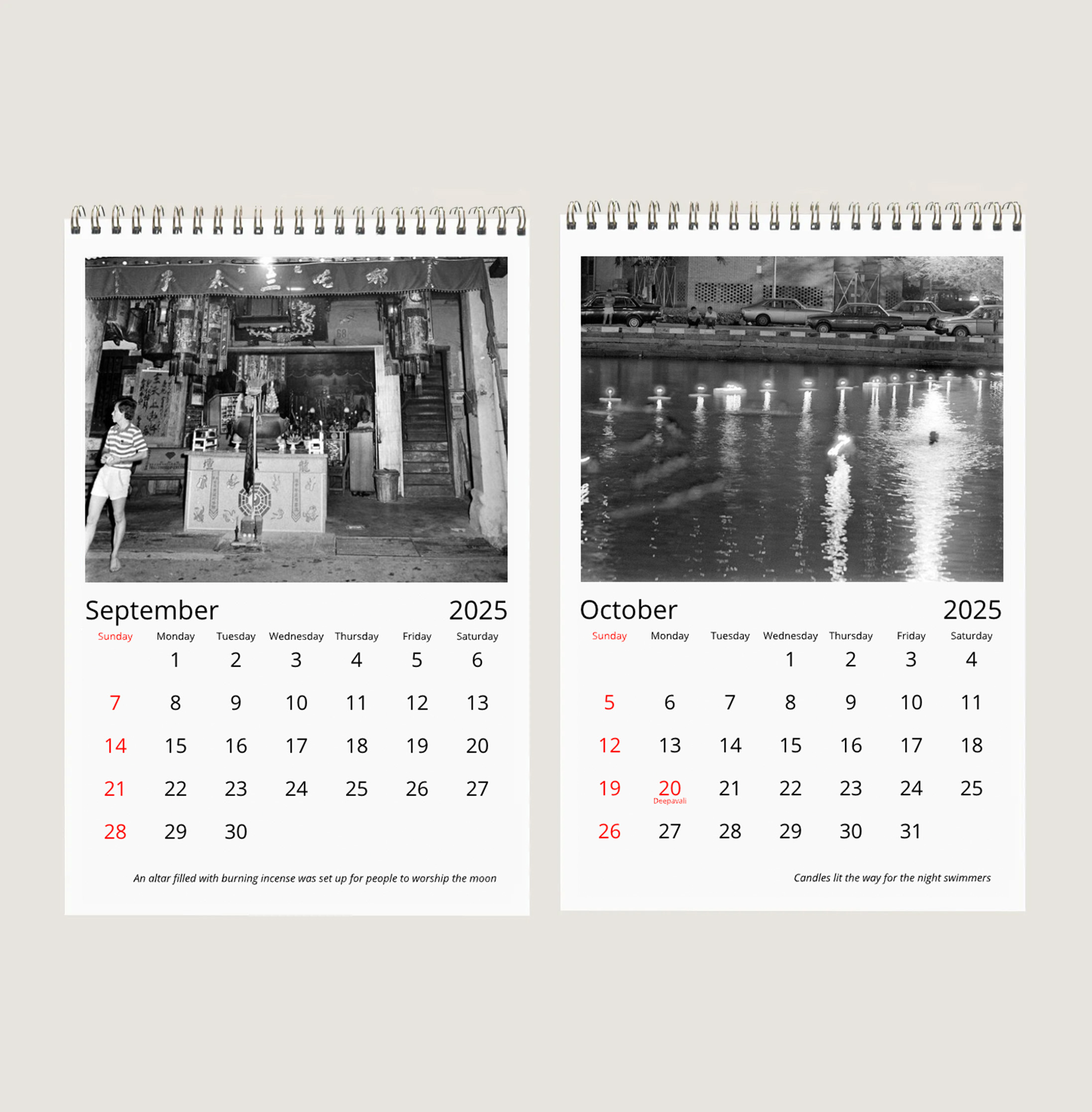 The Last Mid-Autumn Celebration at the Singapore River in 1983 Calendar