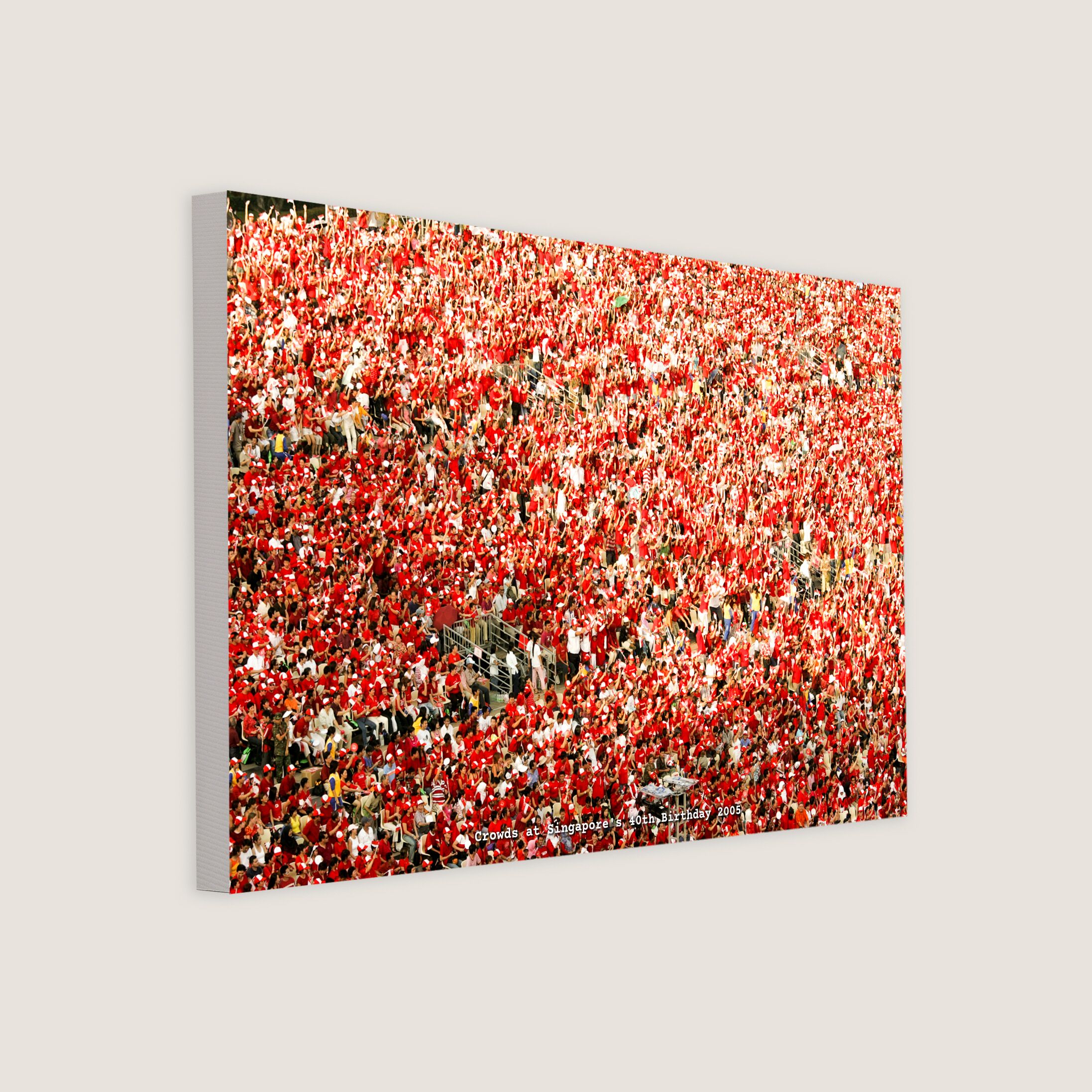 Crowds at Singapore's 40th Birthday 2005 Canvas