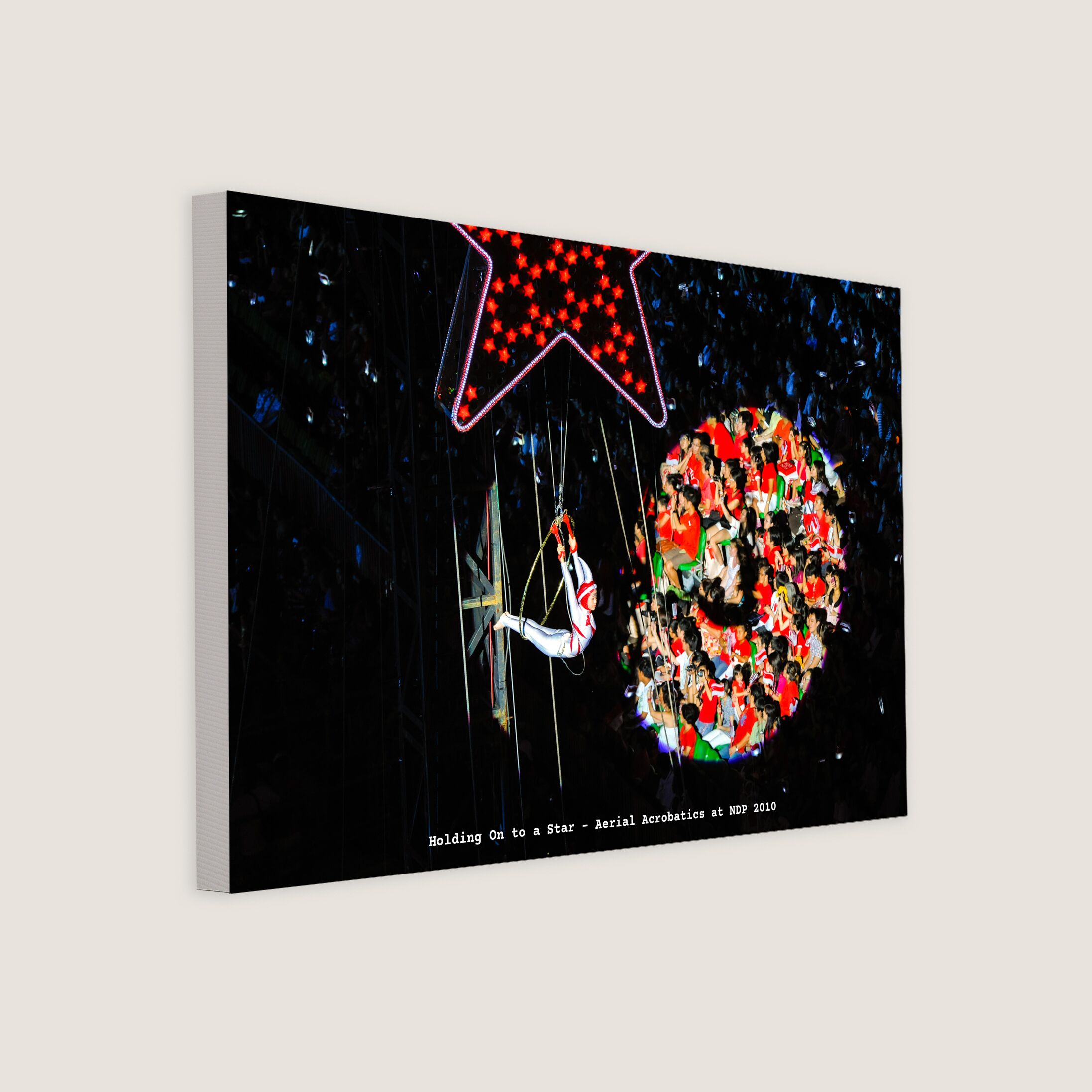 Holding On to a Star - Aerial Acrobatics at NDP 2010 Canvas