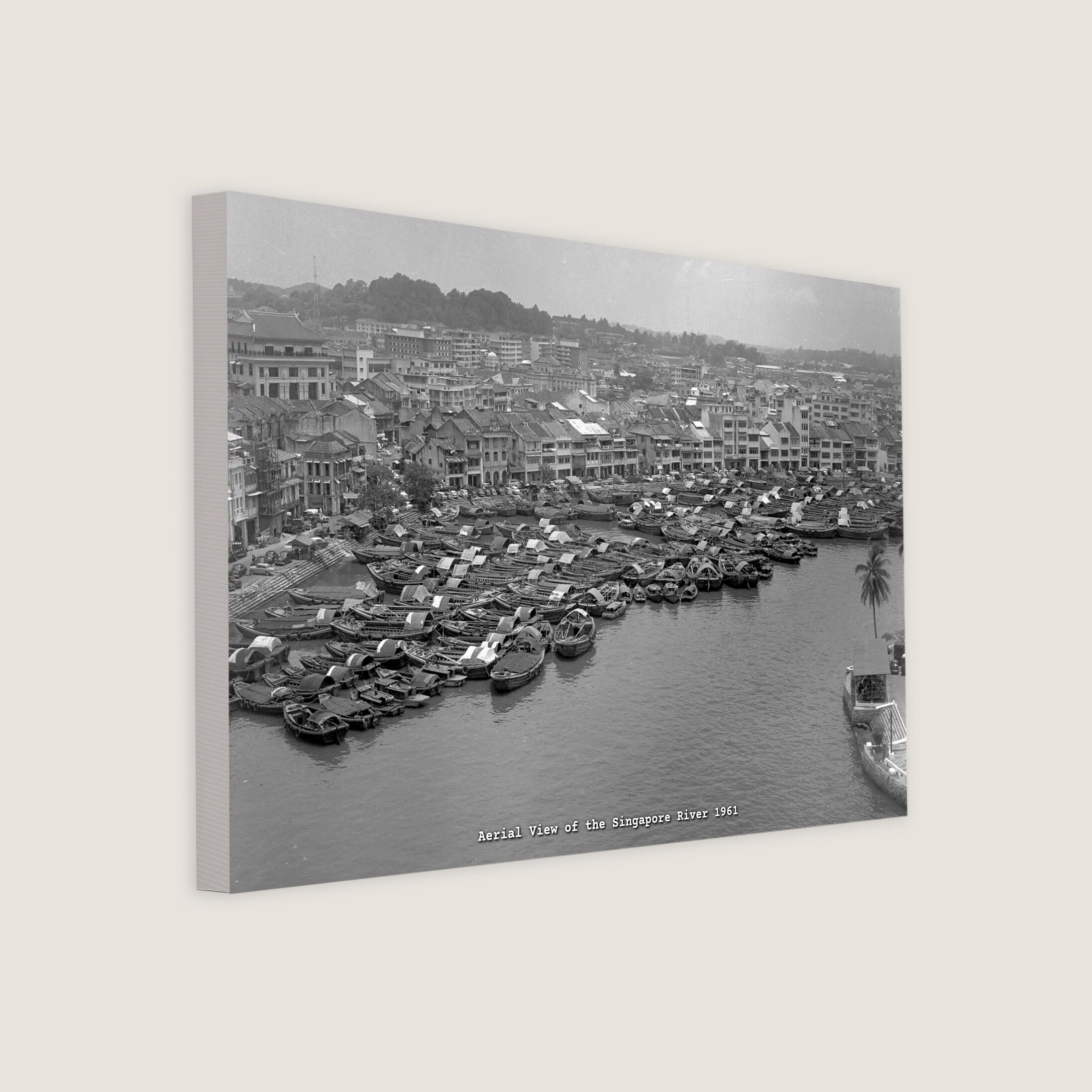 Aerial View of the Singapore River 1961