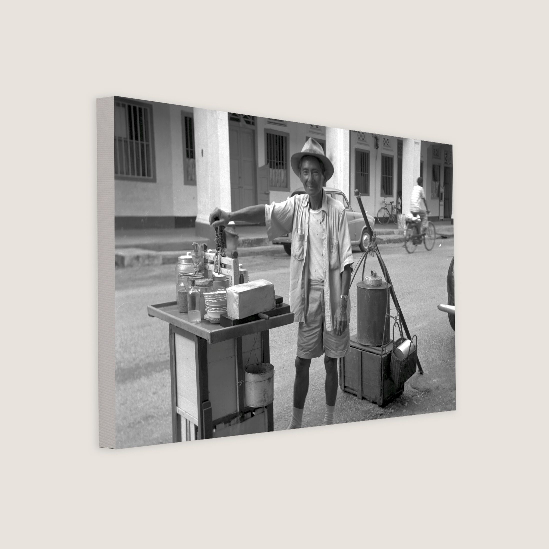 Itinerant Hawker on the Streets at Geylang 1960