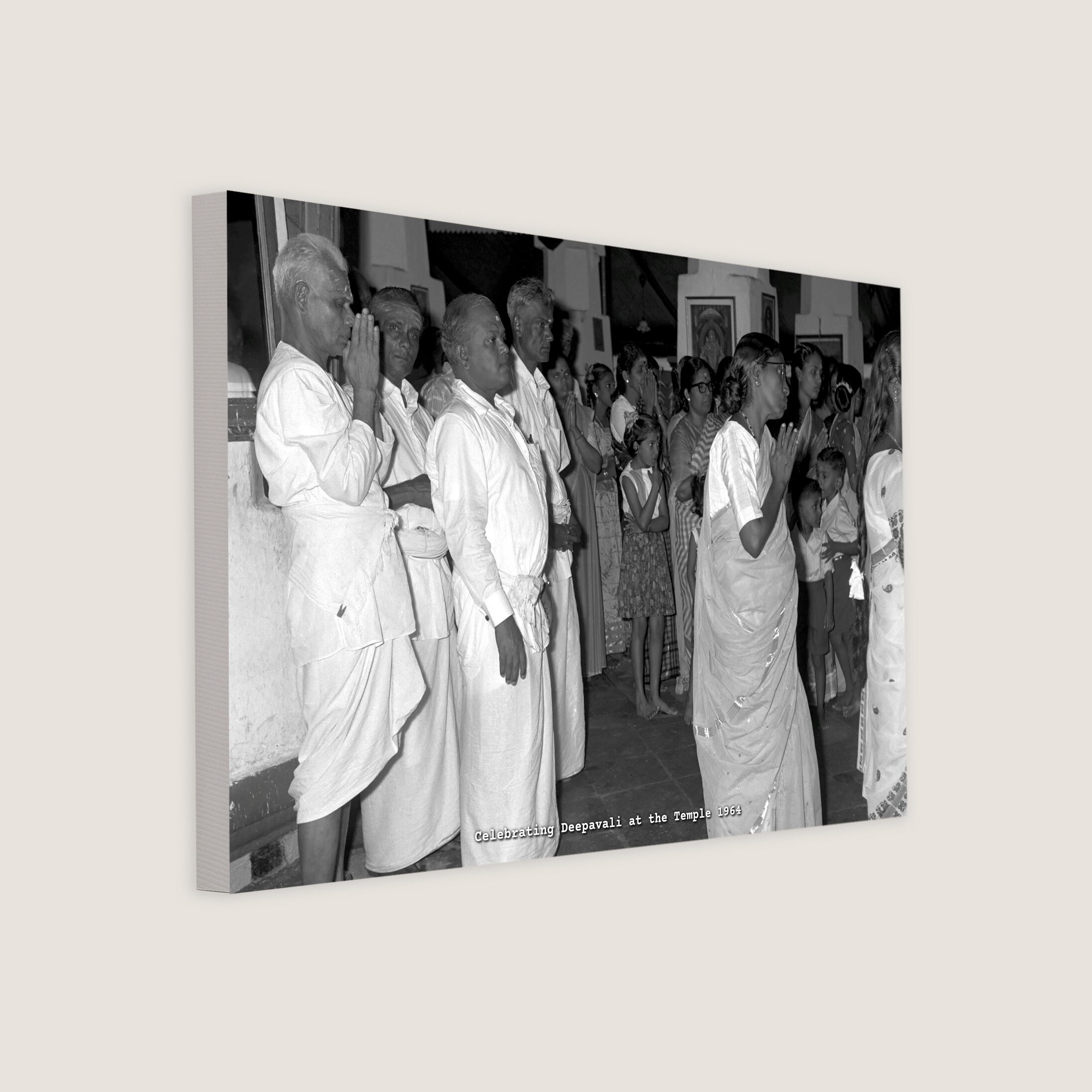 Celebrating Deepavali at the Temple 1964