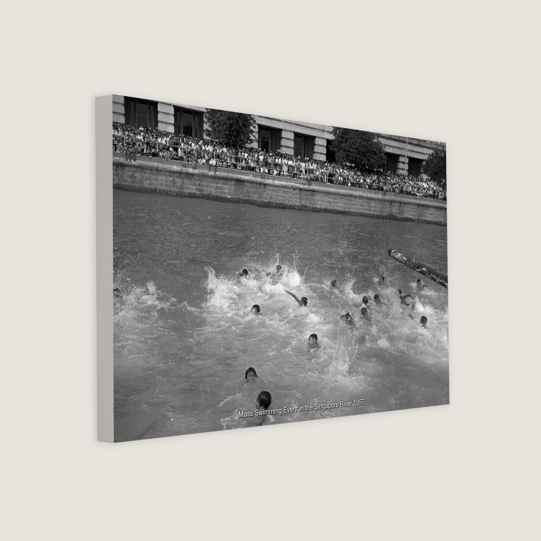 Mass Swimming Event in the Singapore River 1957-My Sg Memories