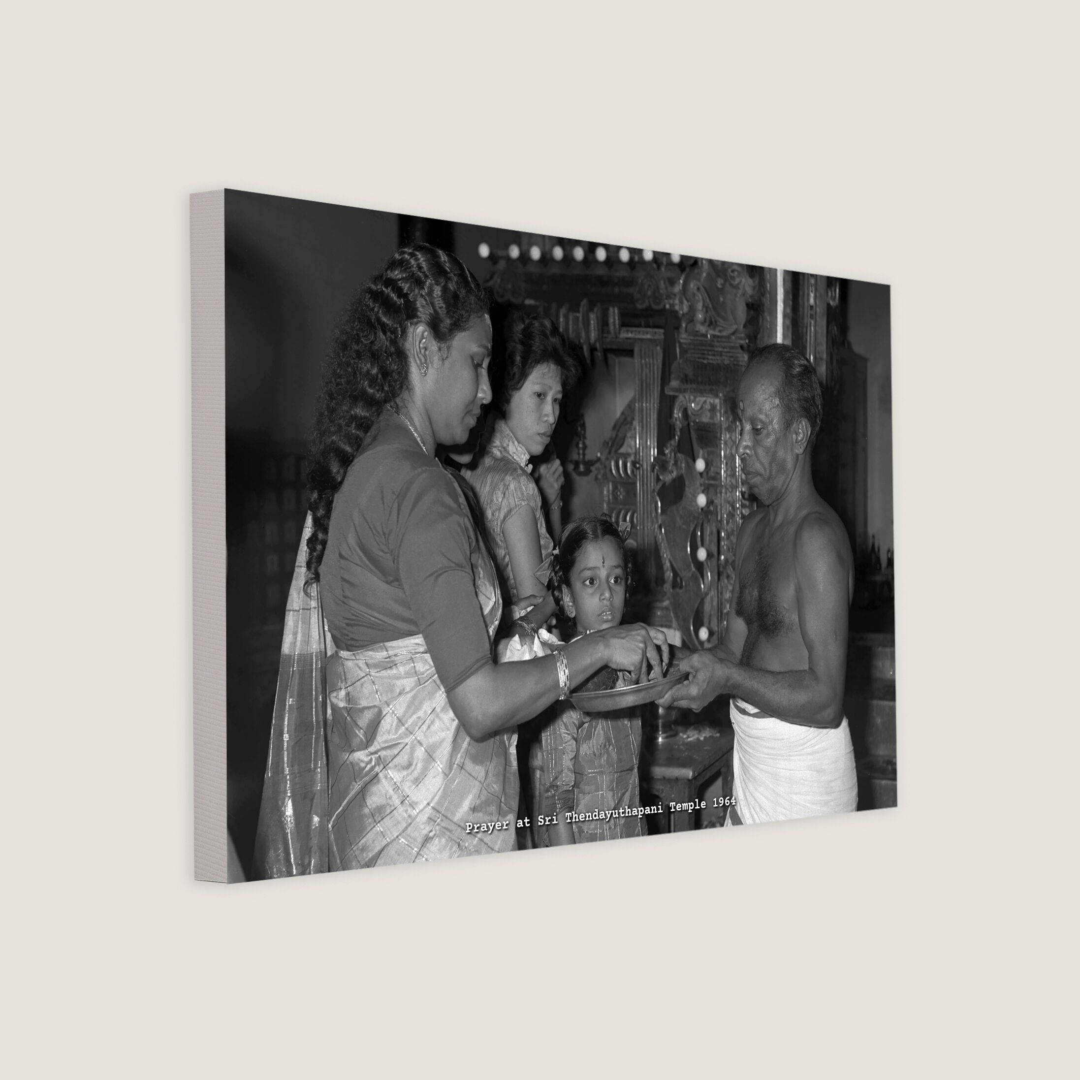 Prayer at Sri Thendayuthapani Temple 1964