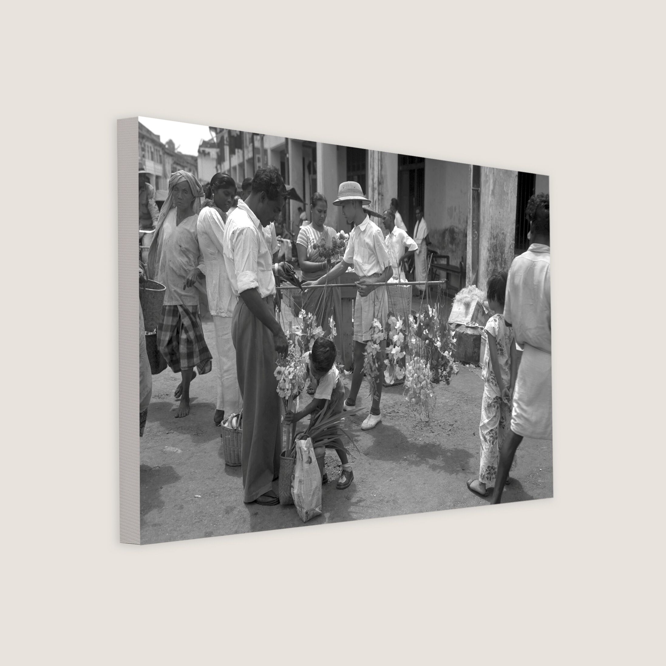 Buying Flowers for Deepavali 1952