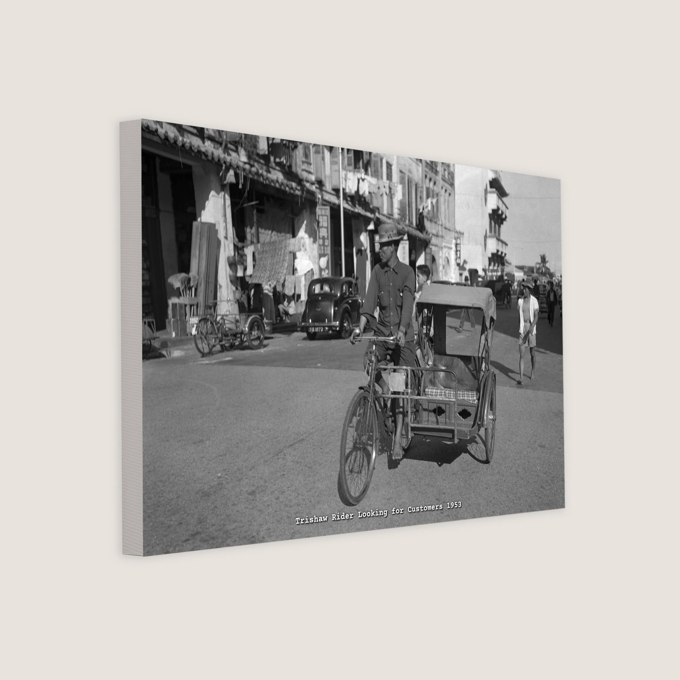 Trishaw Rider Looking for Customers 1953-My Sg Memories