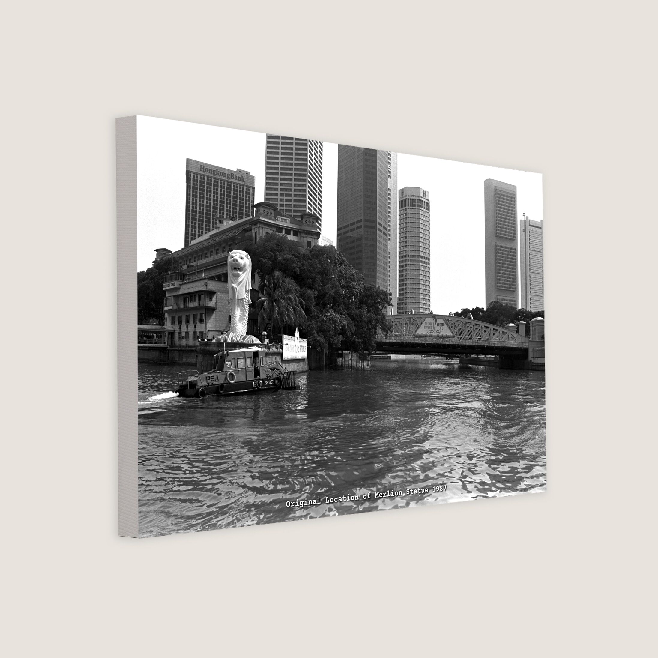 Original Location of Merlion Statue 1987-My Sg Memories