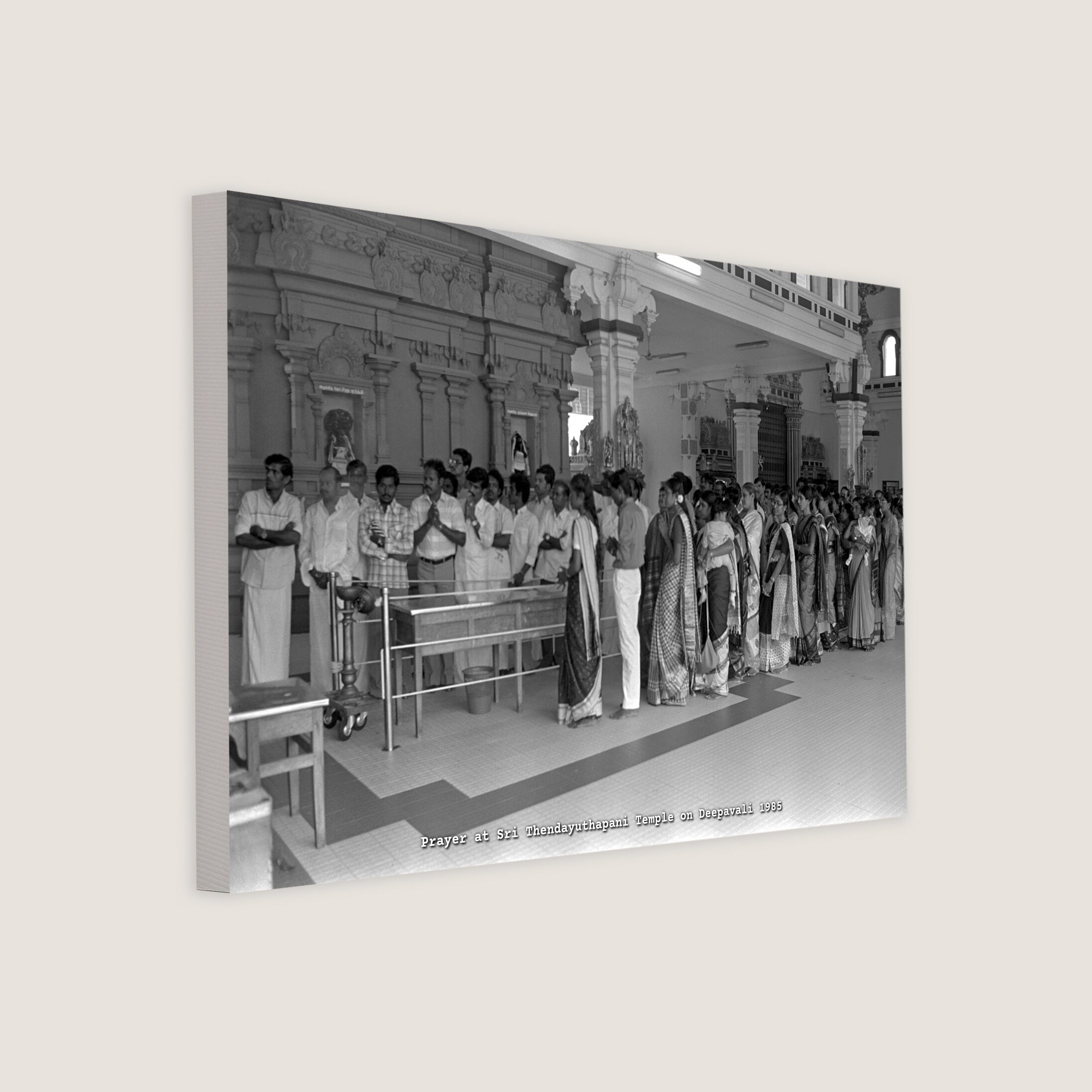 Prayer at Sri Thendayuthapani Temple on Deepavali 1985