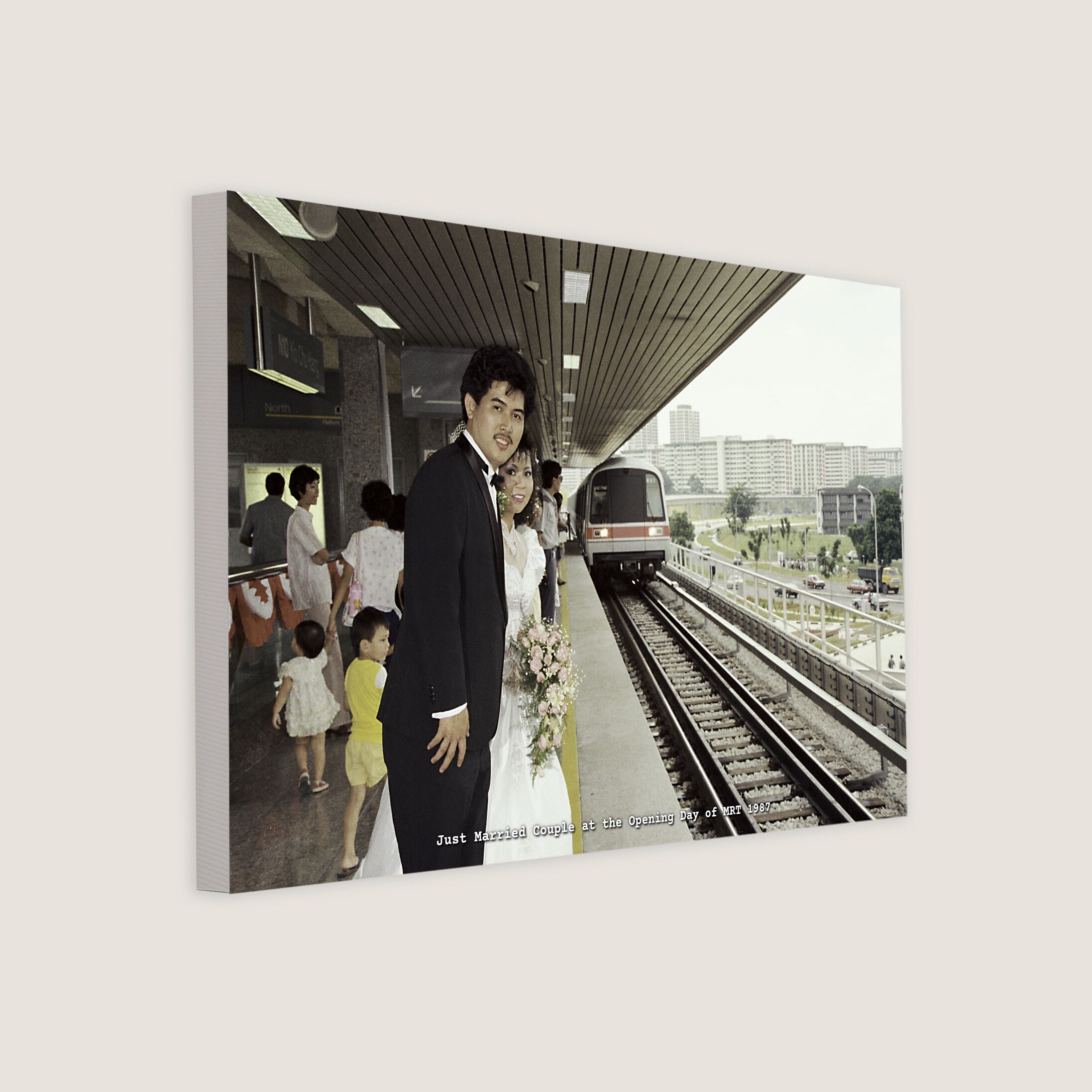 Just Married Couple at the Opening Day of MRT 1987-My Sg Memories