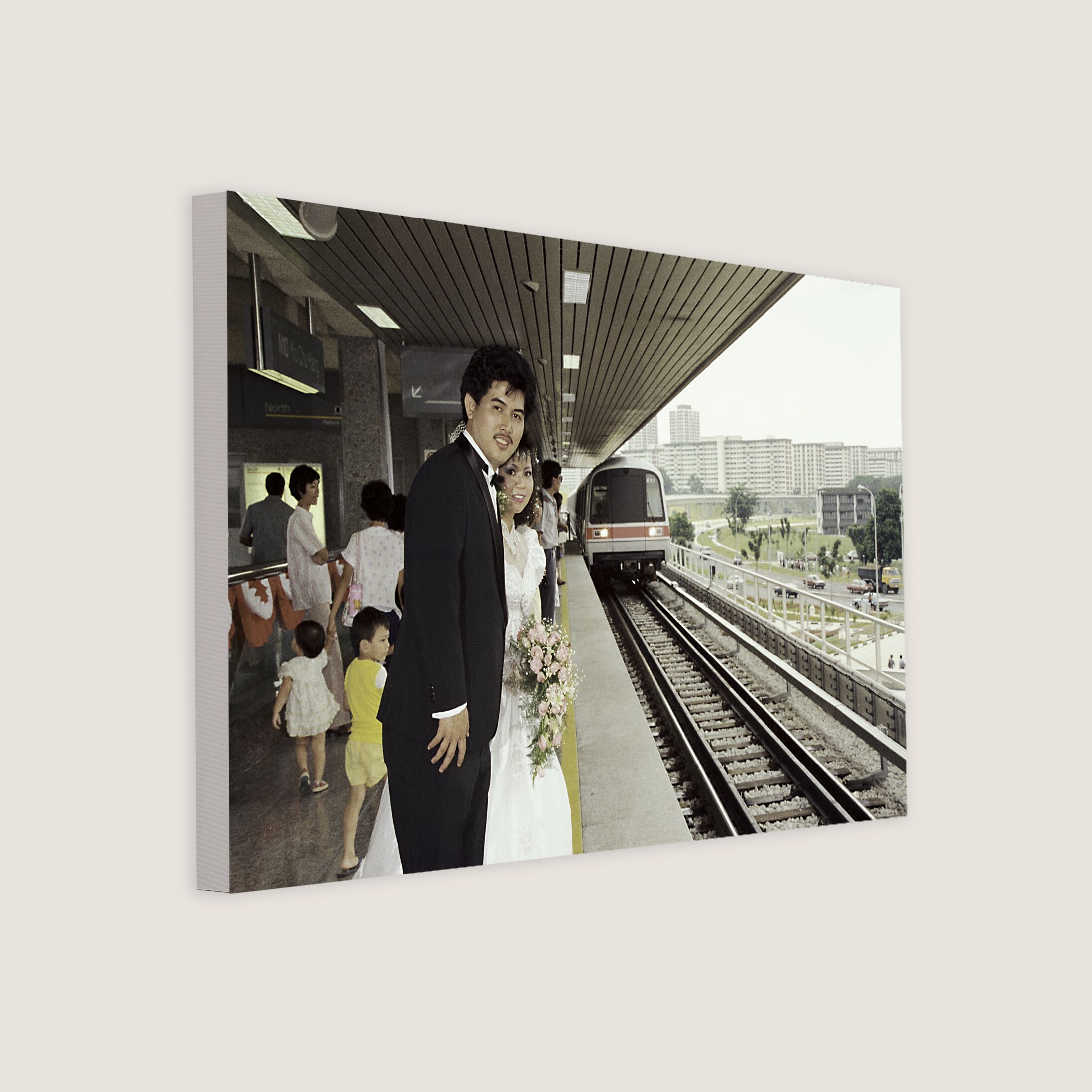 Just Married Couple at the Opening Day of MRT 1987-My Sg Memories
