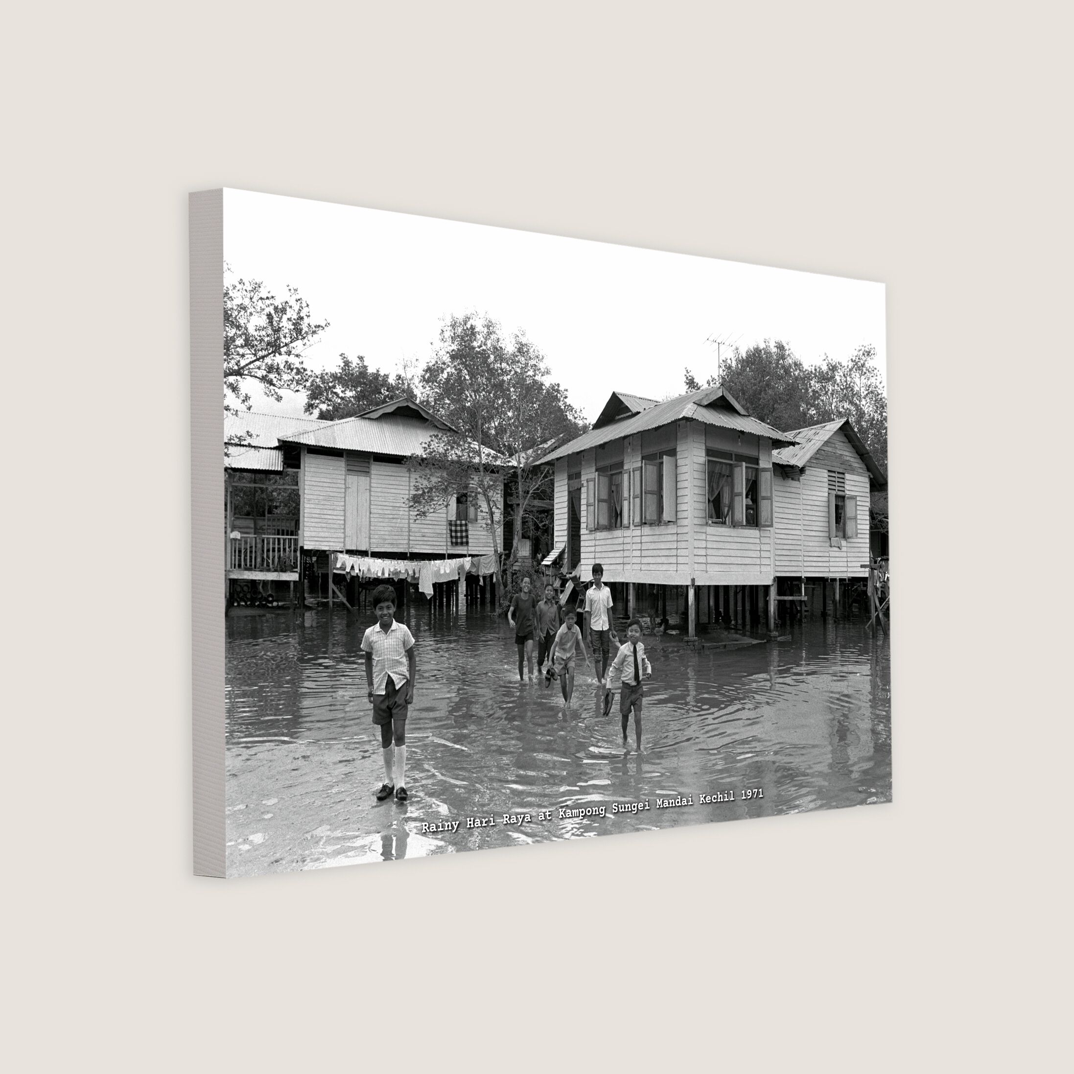 Rainy Hari Raya at Kampong Sungei Mandai Kechil 1971-My Sg Memories