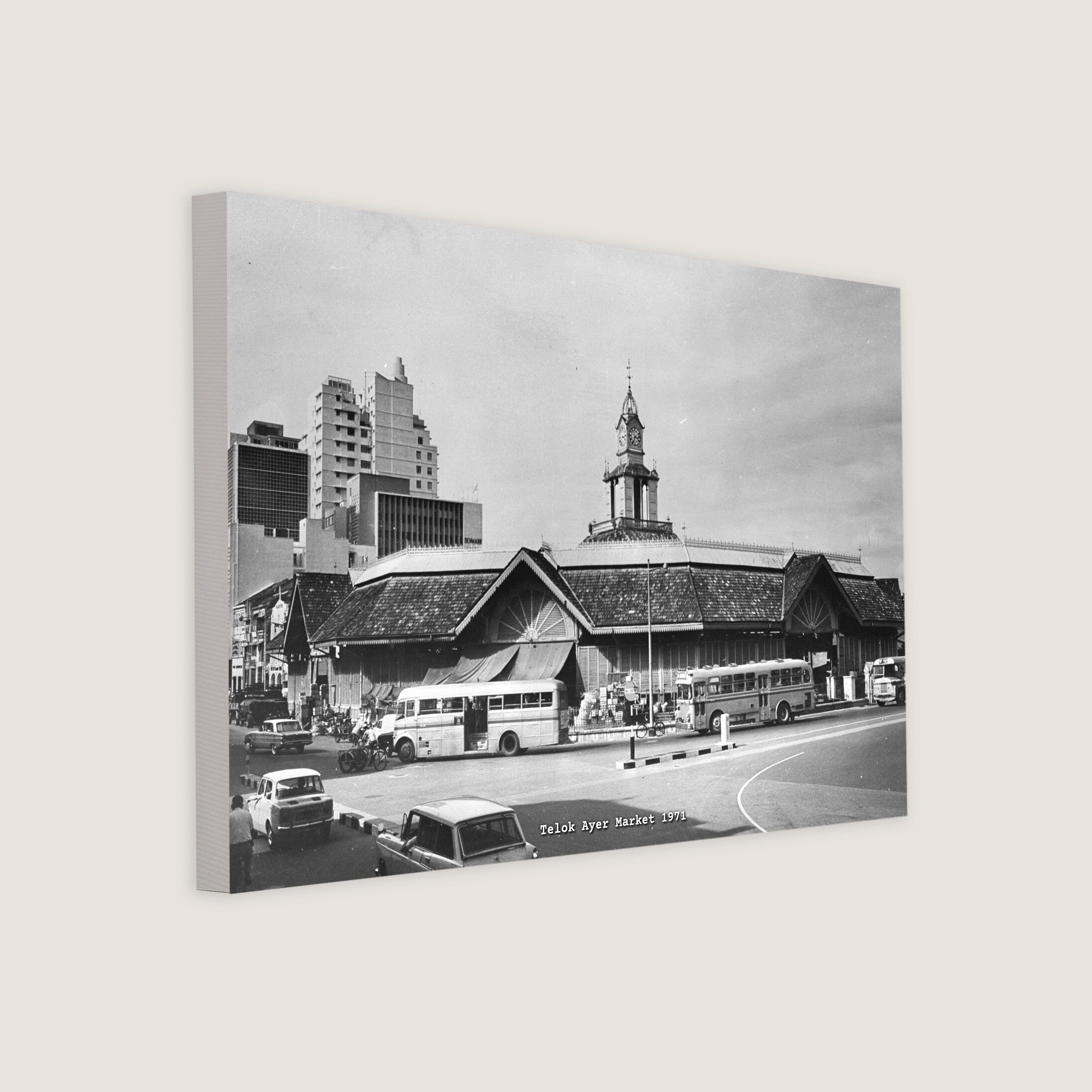 Telok Ayer Market 1971 Canvas
