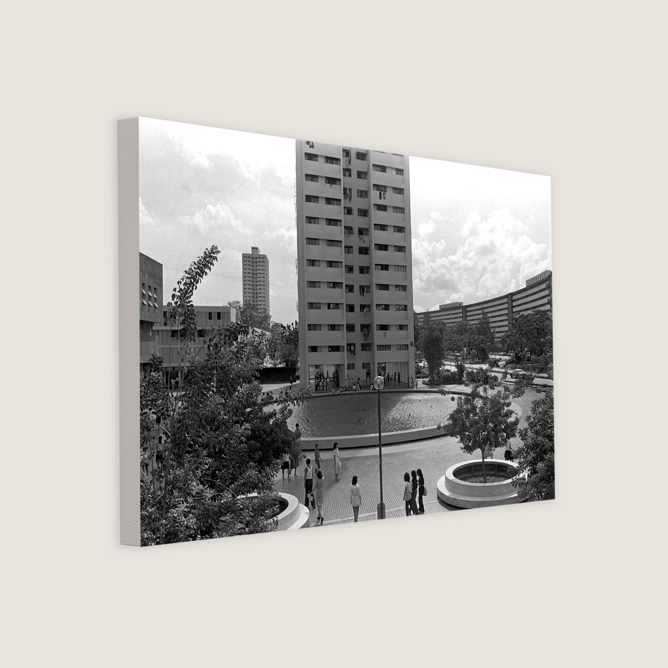 Fountain in Front of Toa Payoh Library 1980-My Sg Memories