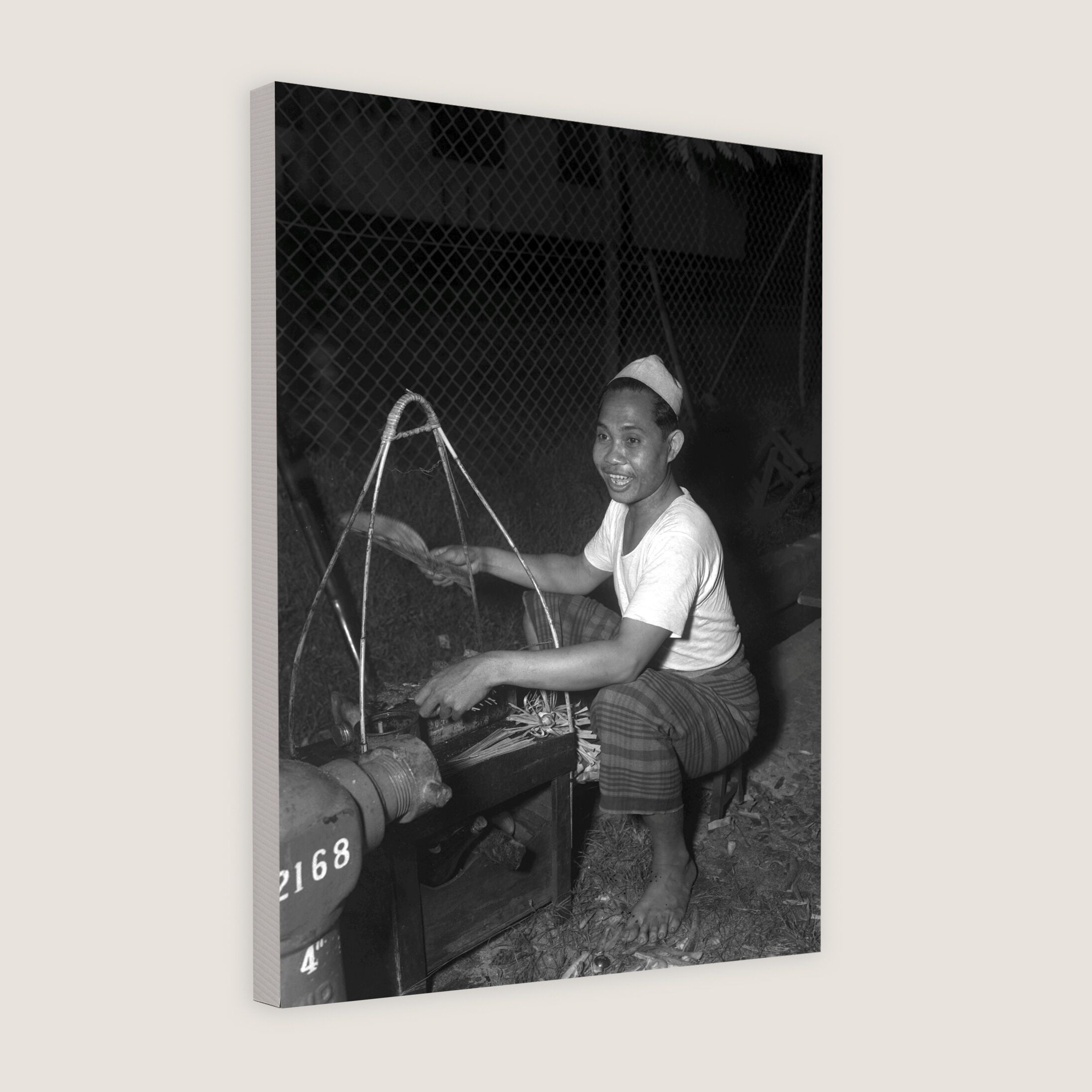 Malay Satay Seller at Beach Road 1952-My Sg Memories