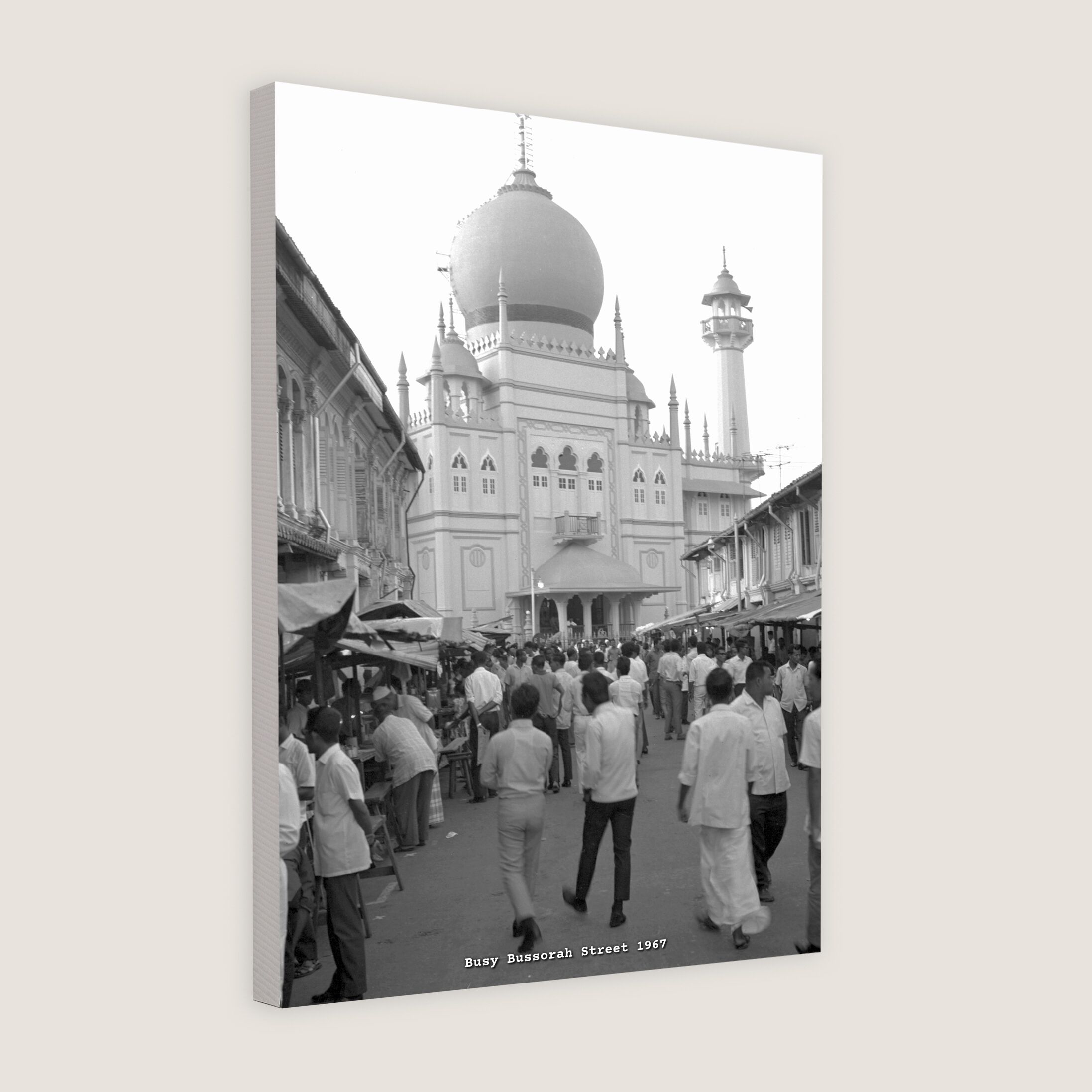 Busy Bussorah Street 1967 Canvas