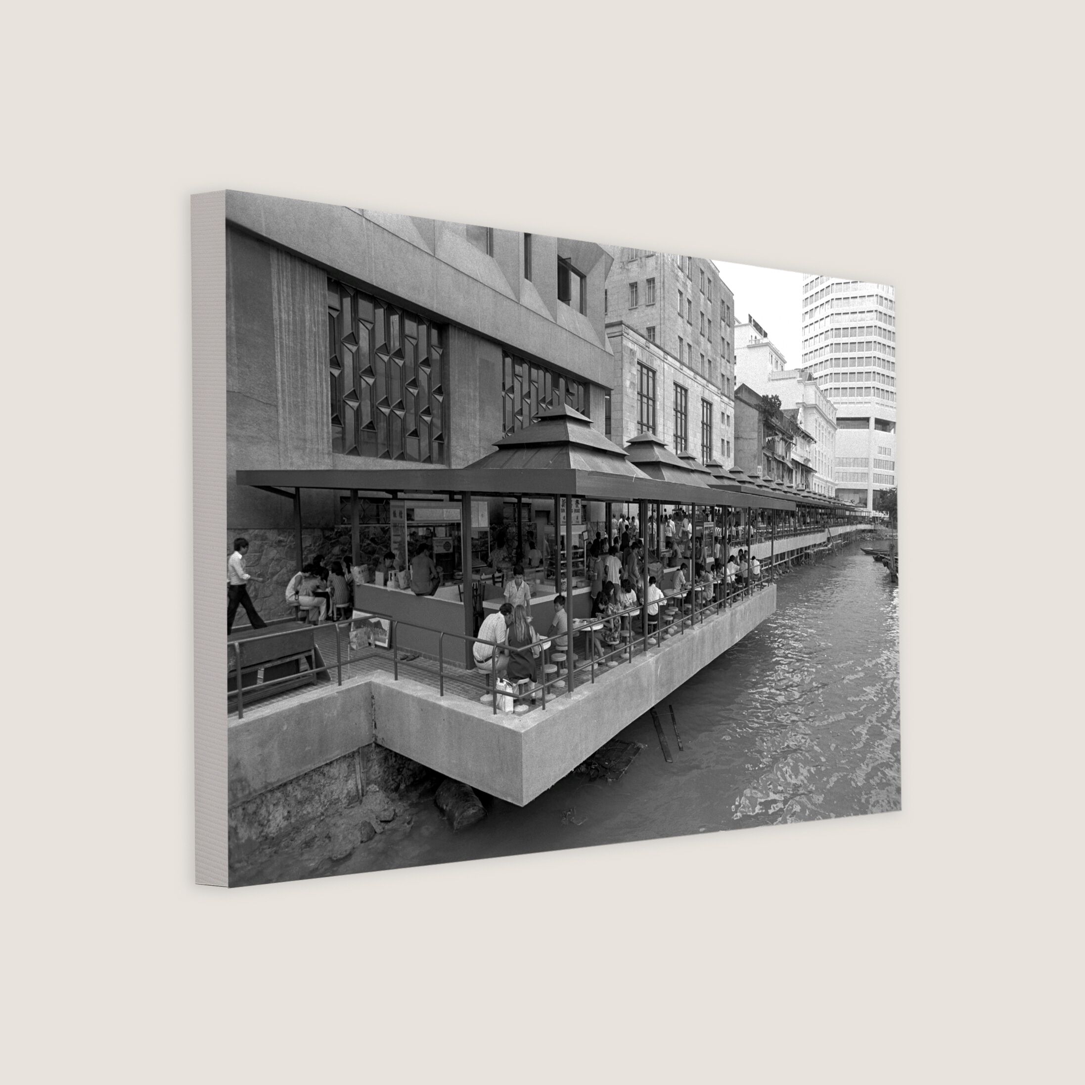 Dining by the Singapore River 1975