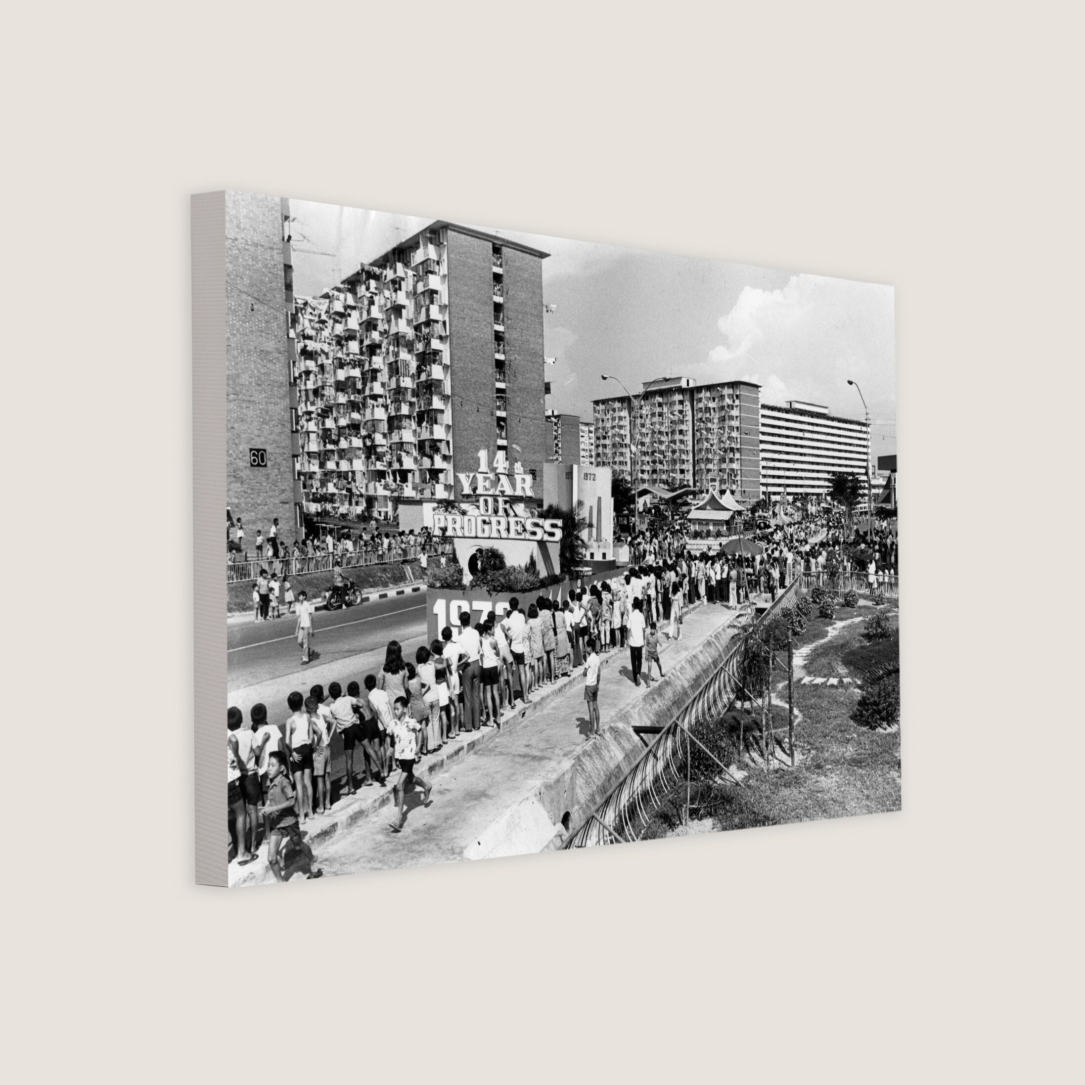 National Day Procession at Toa Payoh 1972 Canvas