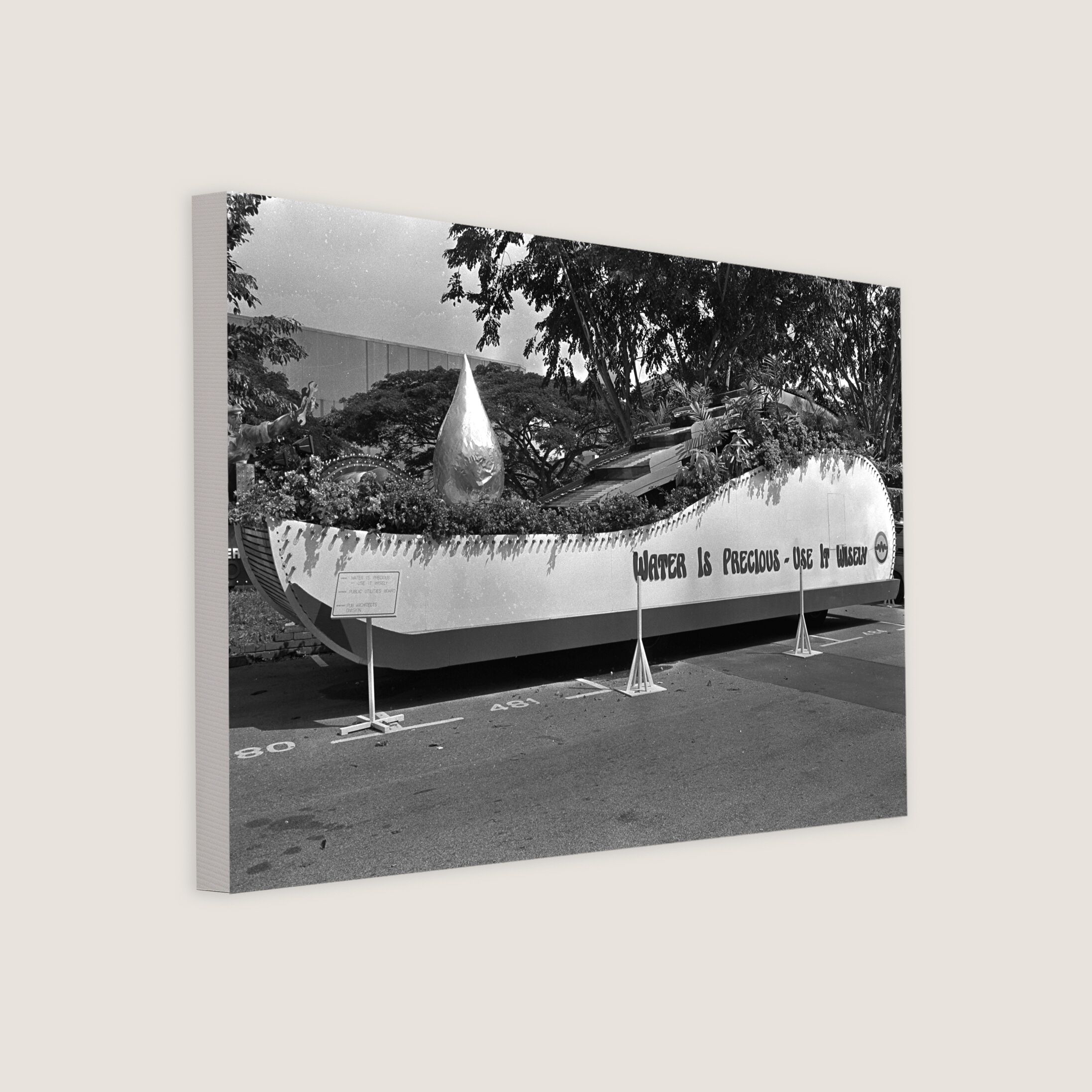 Save Water Campaign Float 1982 Canvas
