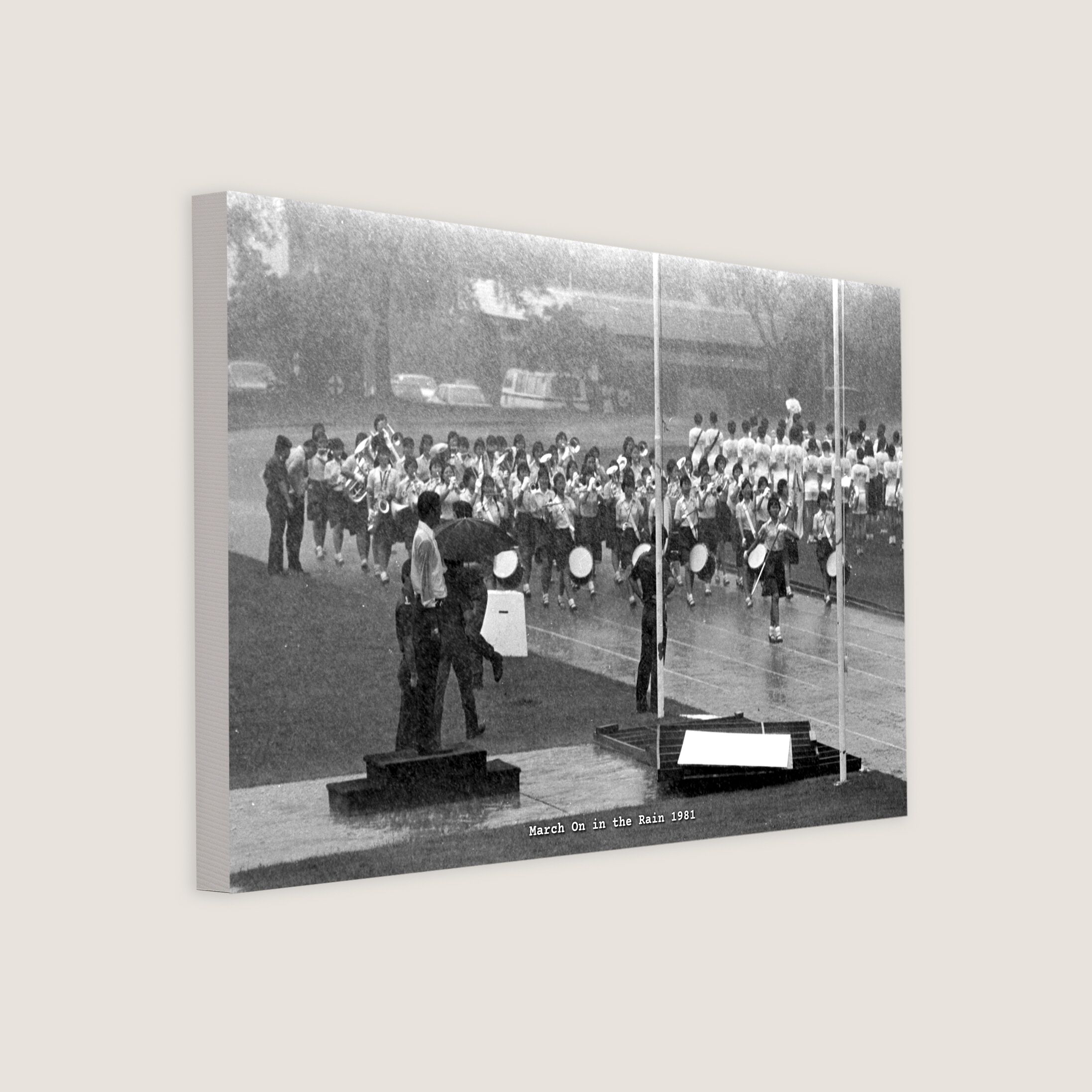 March On in the Rain 1981 Canvas