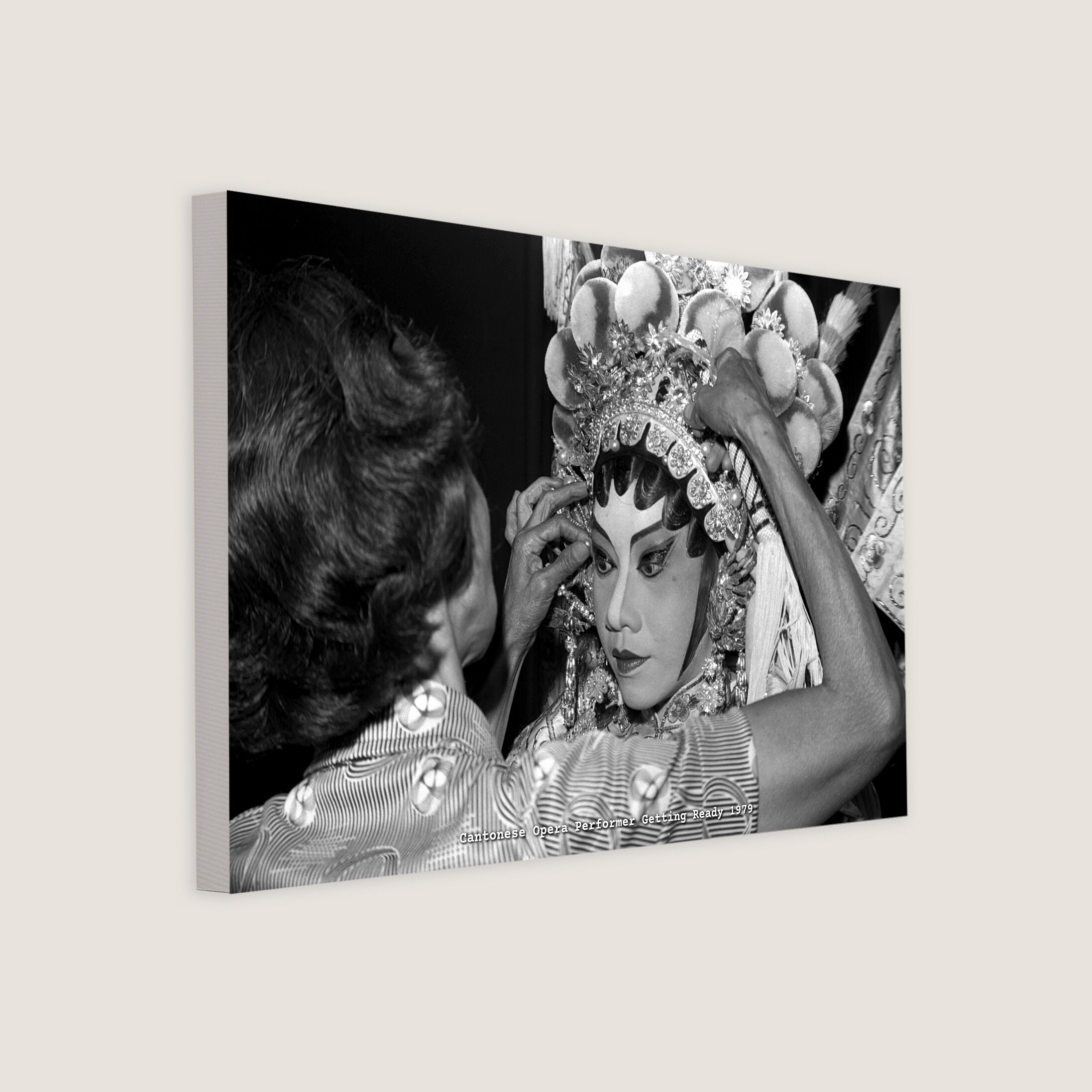 Cantonese Opera Performer Getting Ready 1979 Canvas