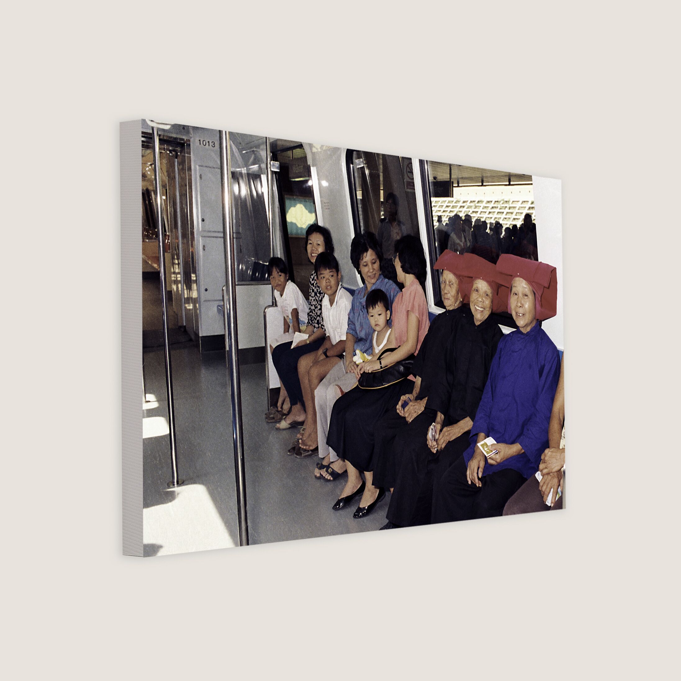 Samsui Women Enjoying the First MRT Ride at Bishan 1987-My Sg Memories