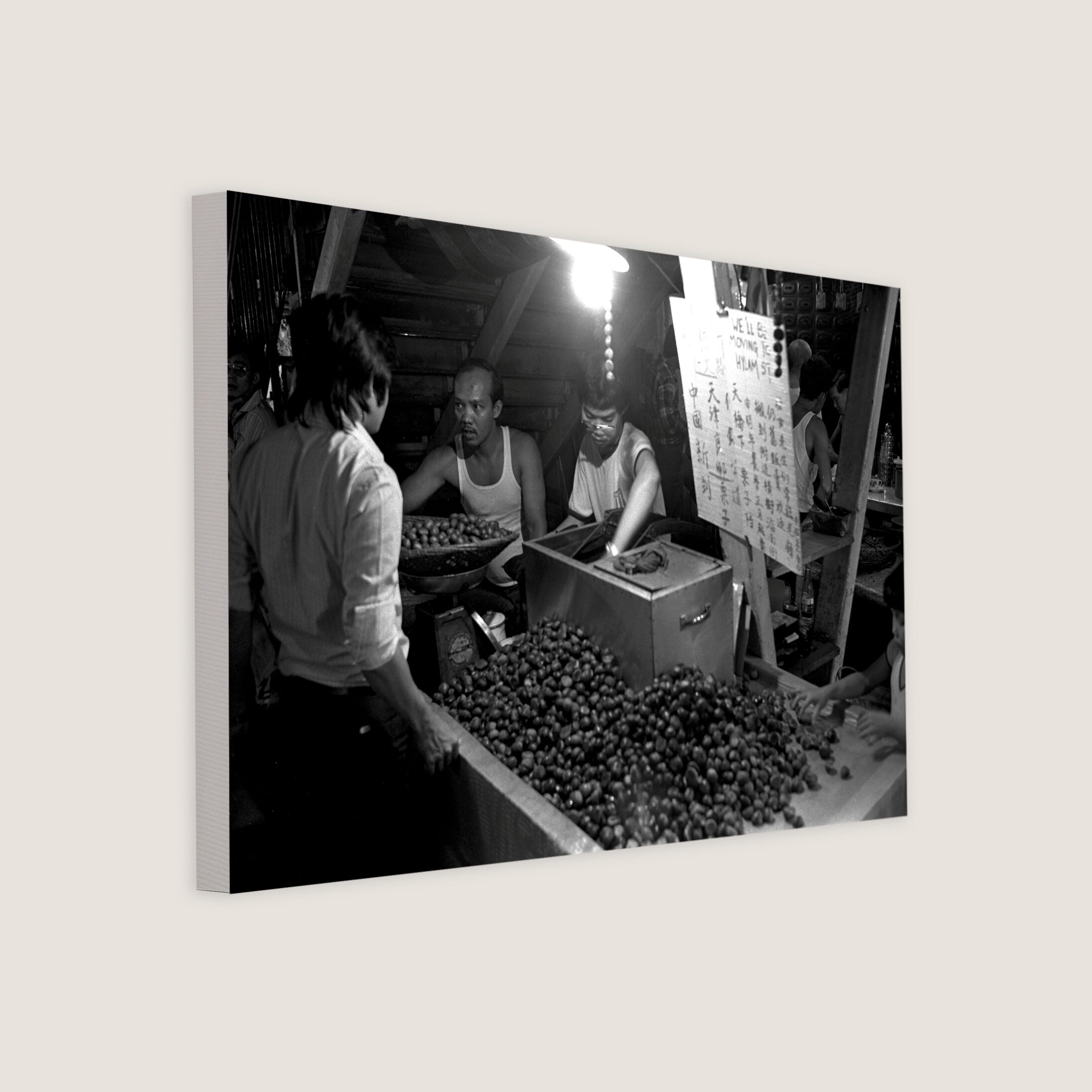 Roasted Chestnuts Stall Moving to Hylam Street 1980