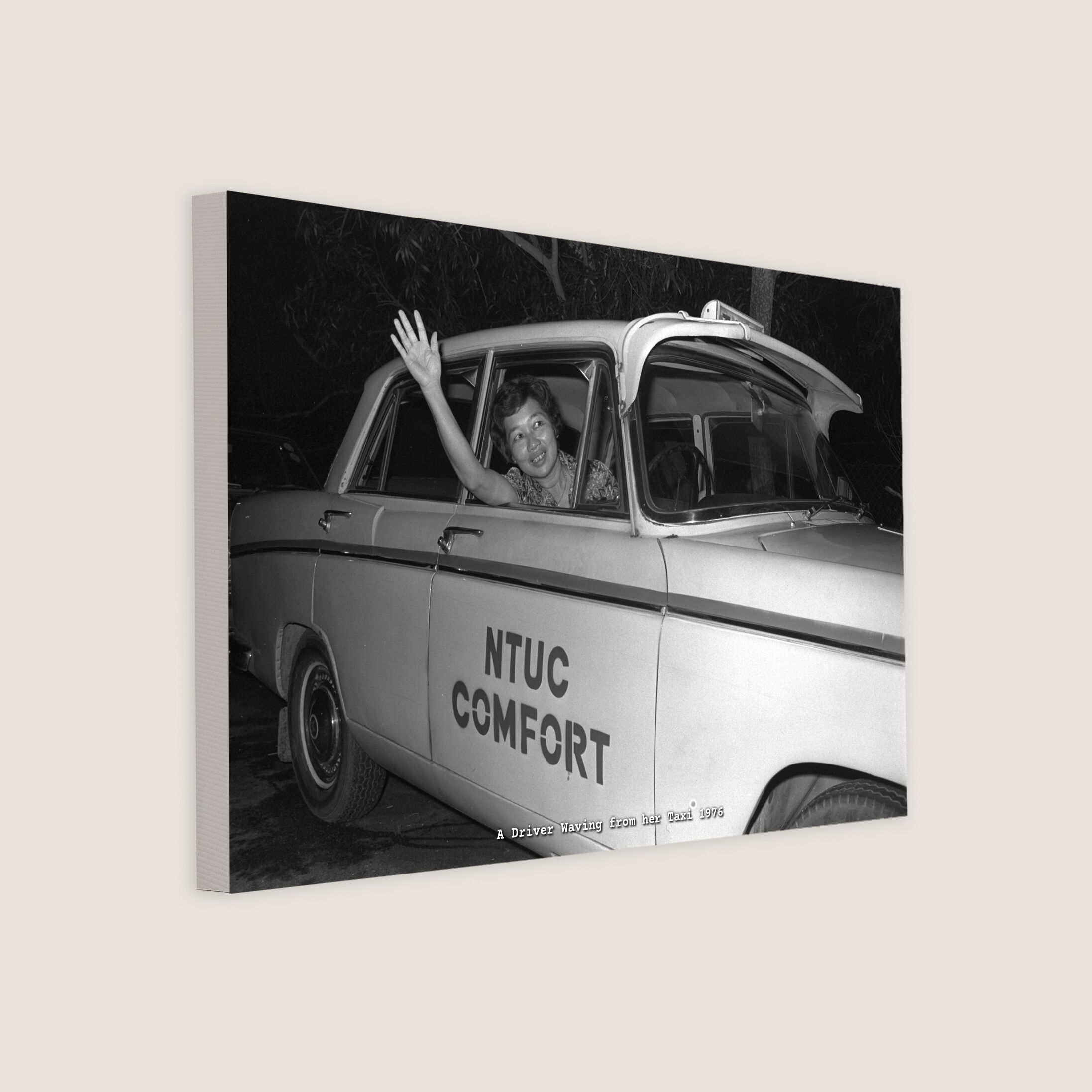 A Driver Waving from her Taxi 1976-My Sg Memories
