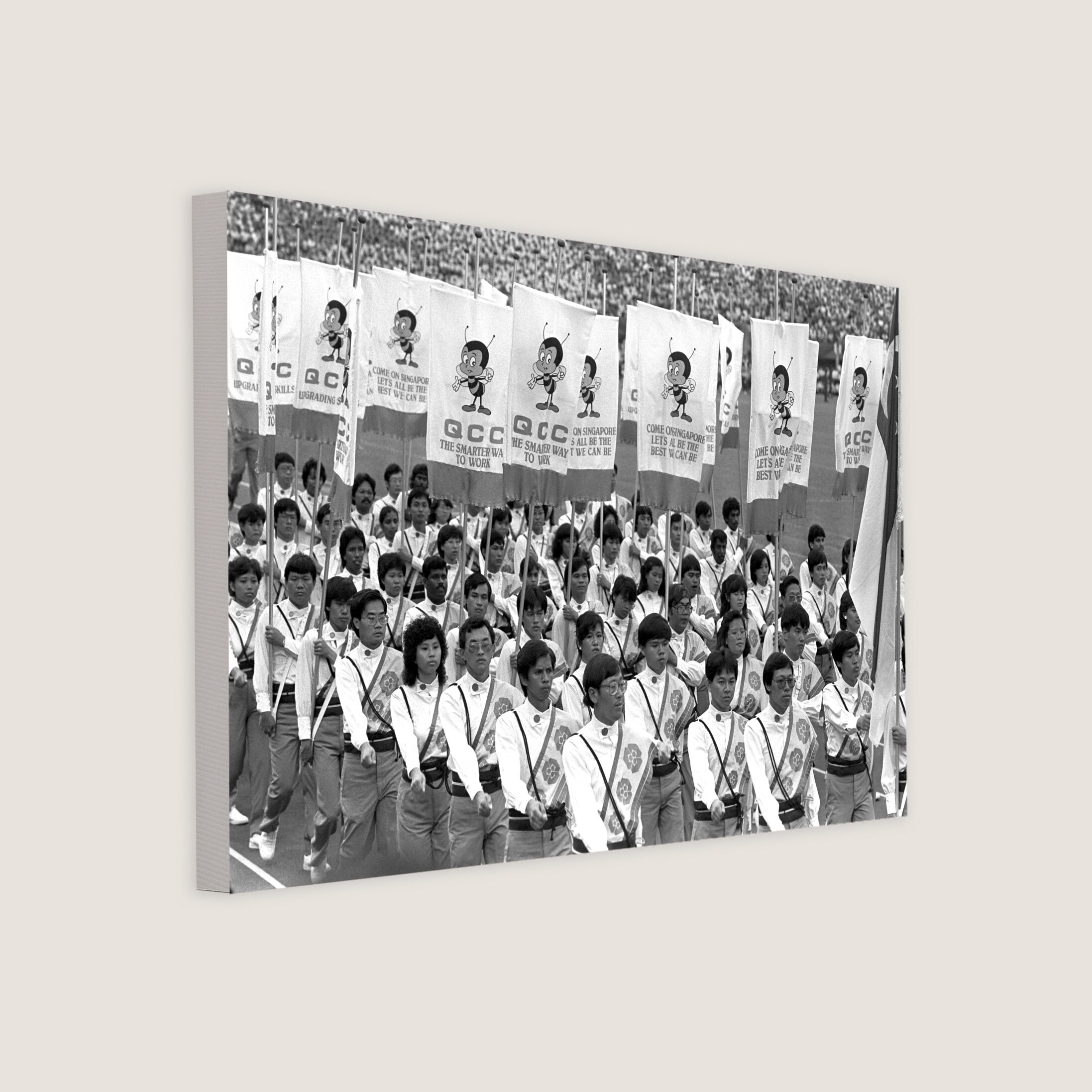 Teamy Bees and Quality Control Circles 1985 Canvas