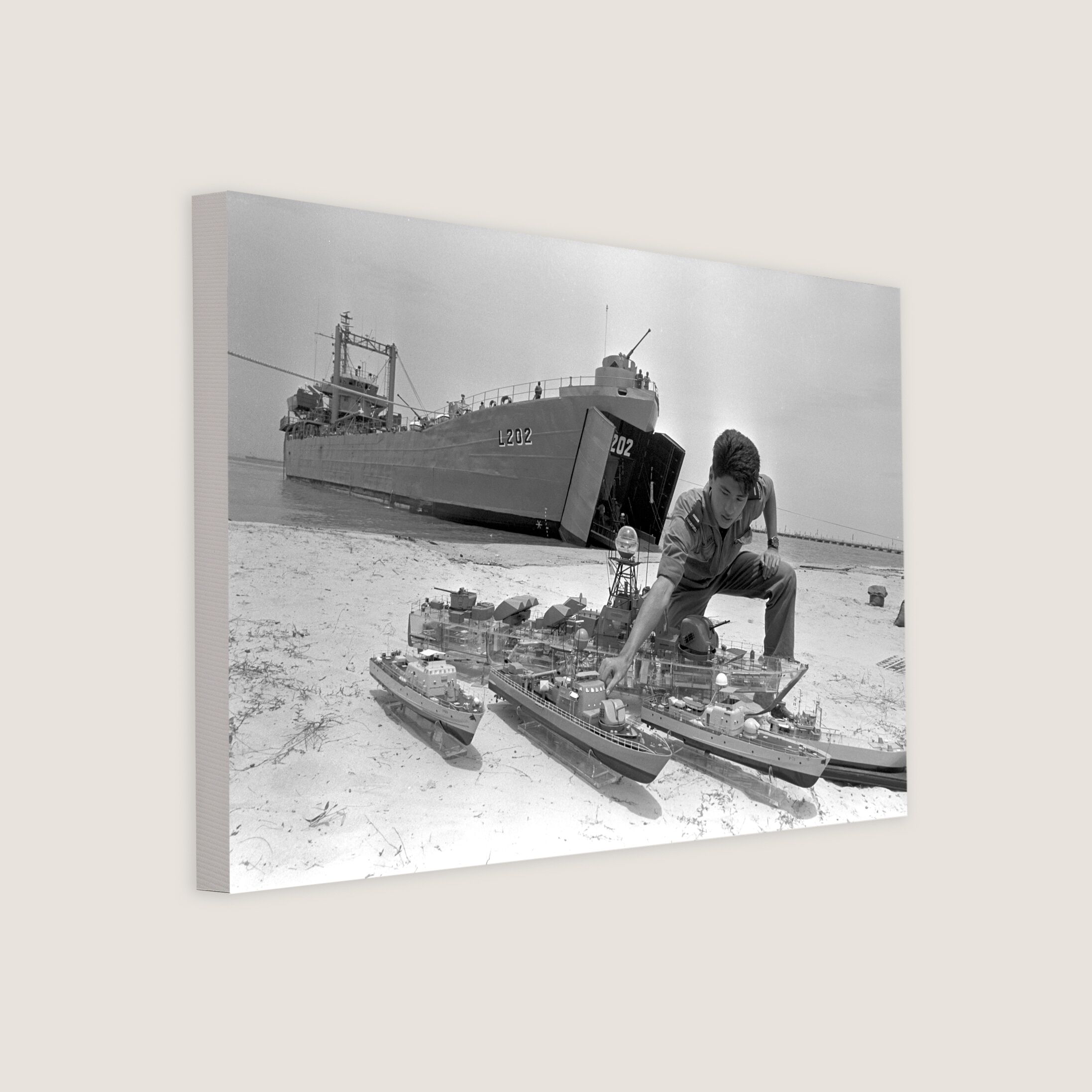 Landing Ship Tank Beached Near the Bedok Jetty 1986 Canvas