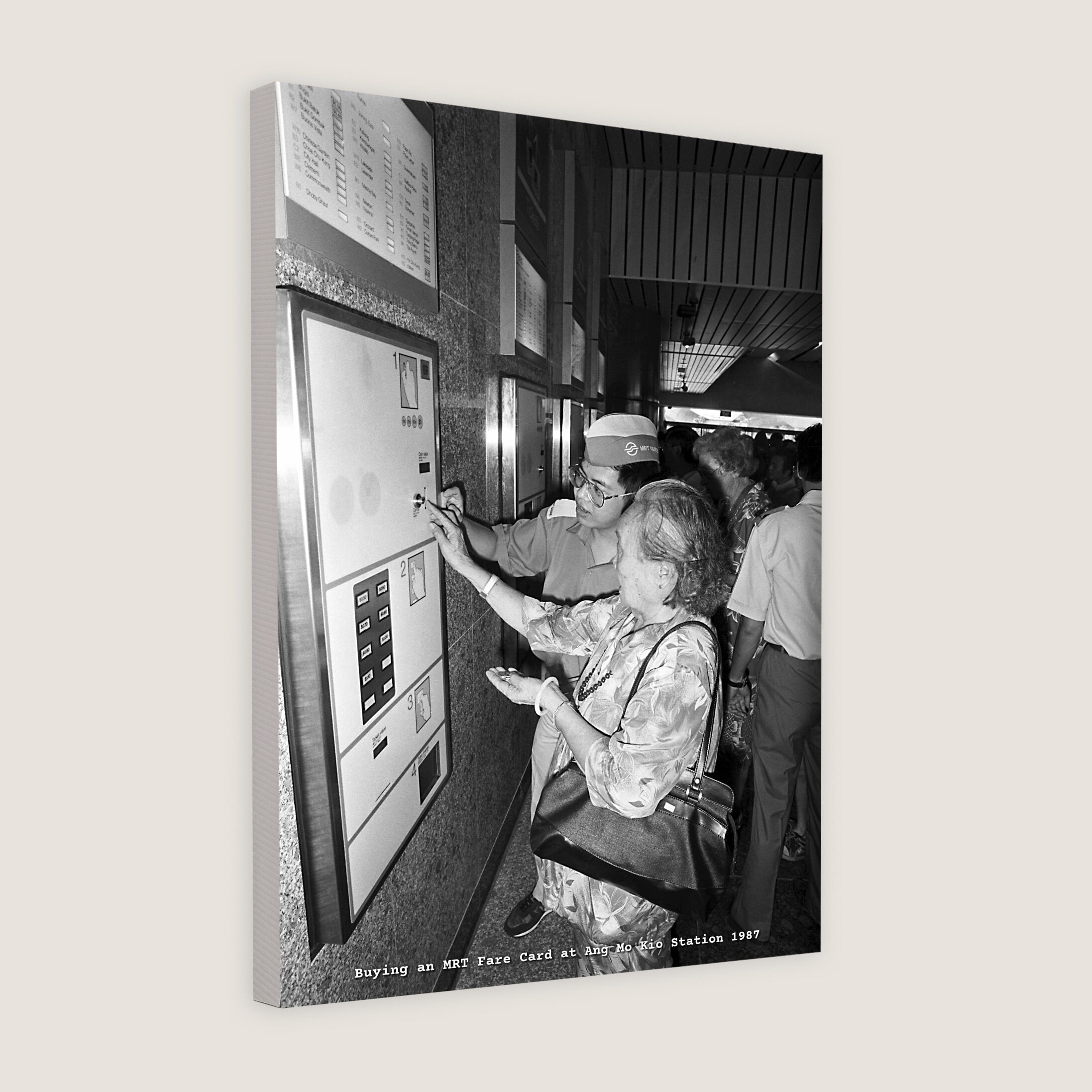Buying an MRT Fare Card at Ang Mo Kio Station 1987-My Sg Memories