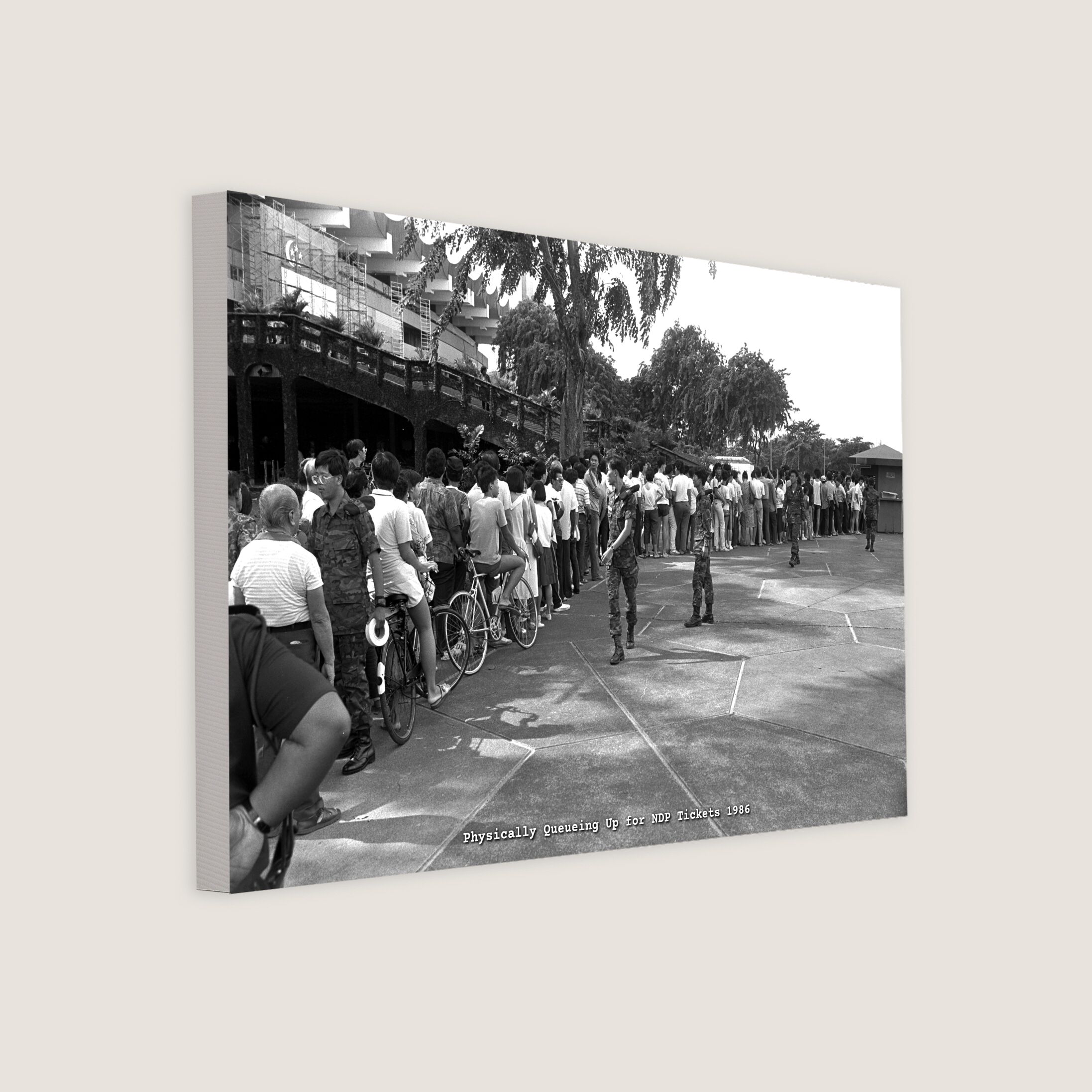 Physically Queueing Up for NDP Tickets 1986 Canvas