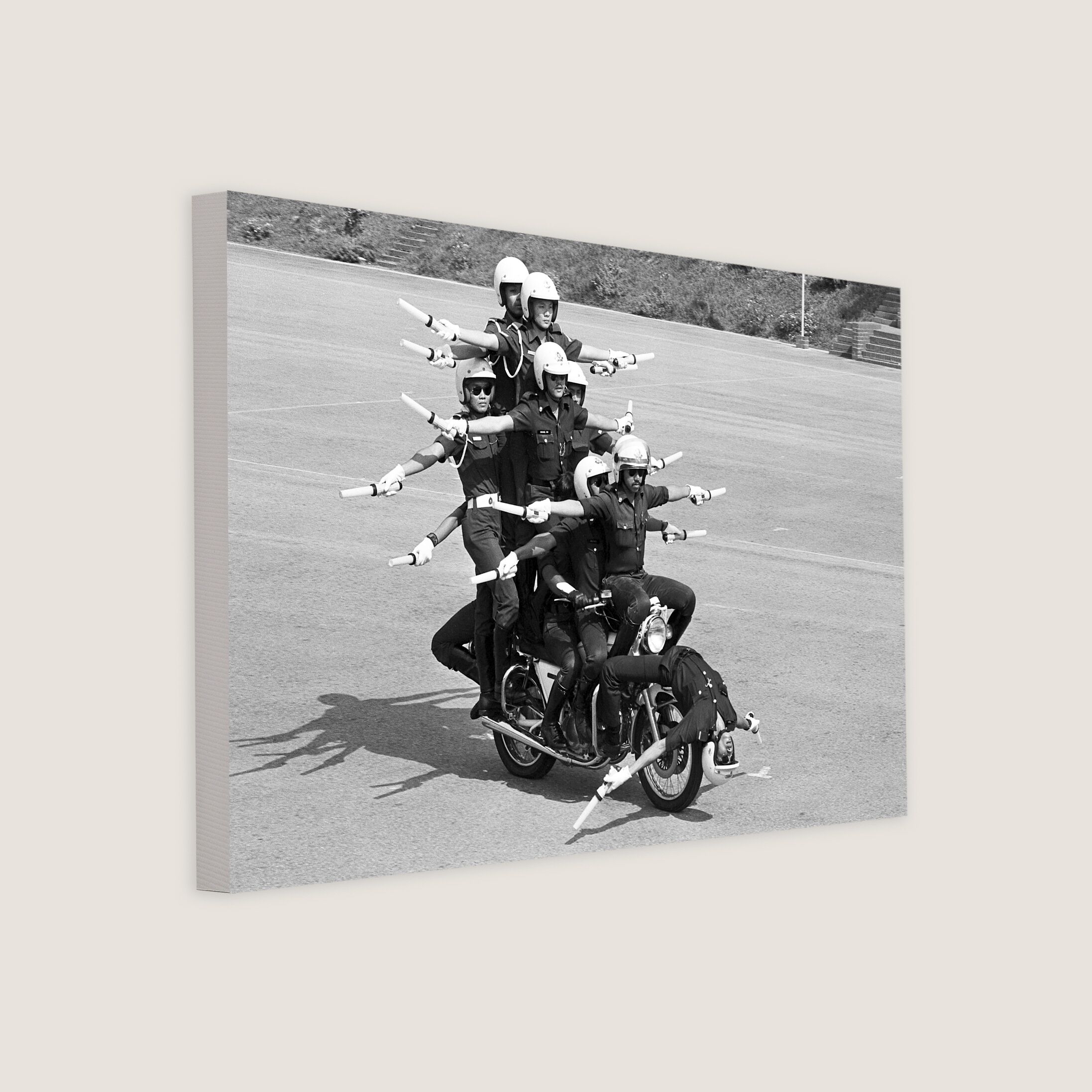 Daring Motorcycle Stunt 1987 Canvas