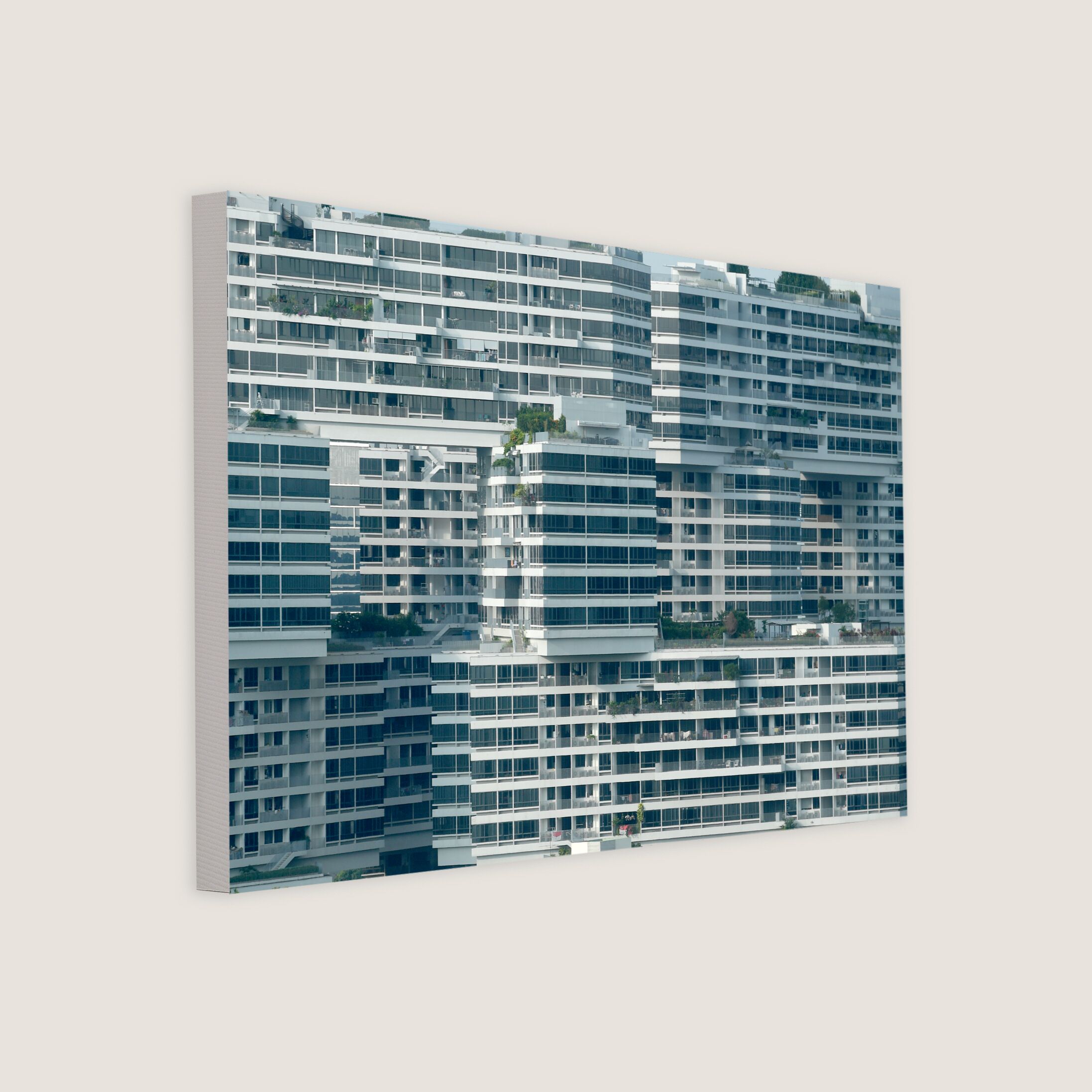 Close-up of The Interlace condominium 2019