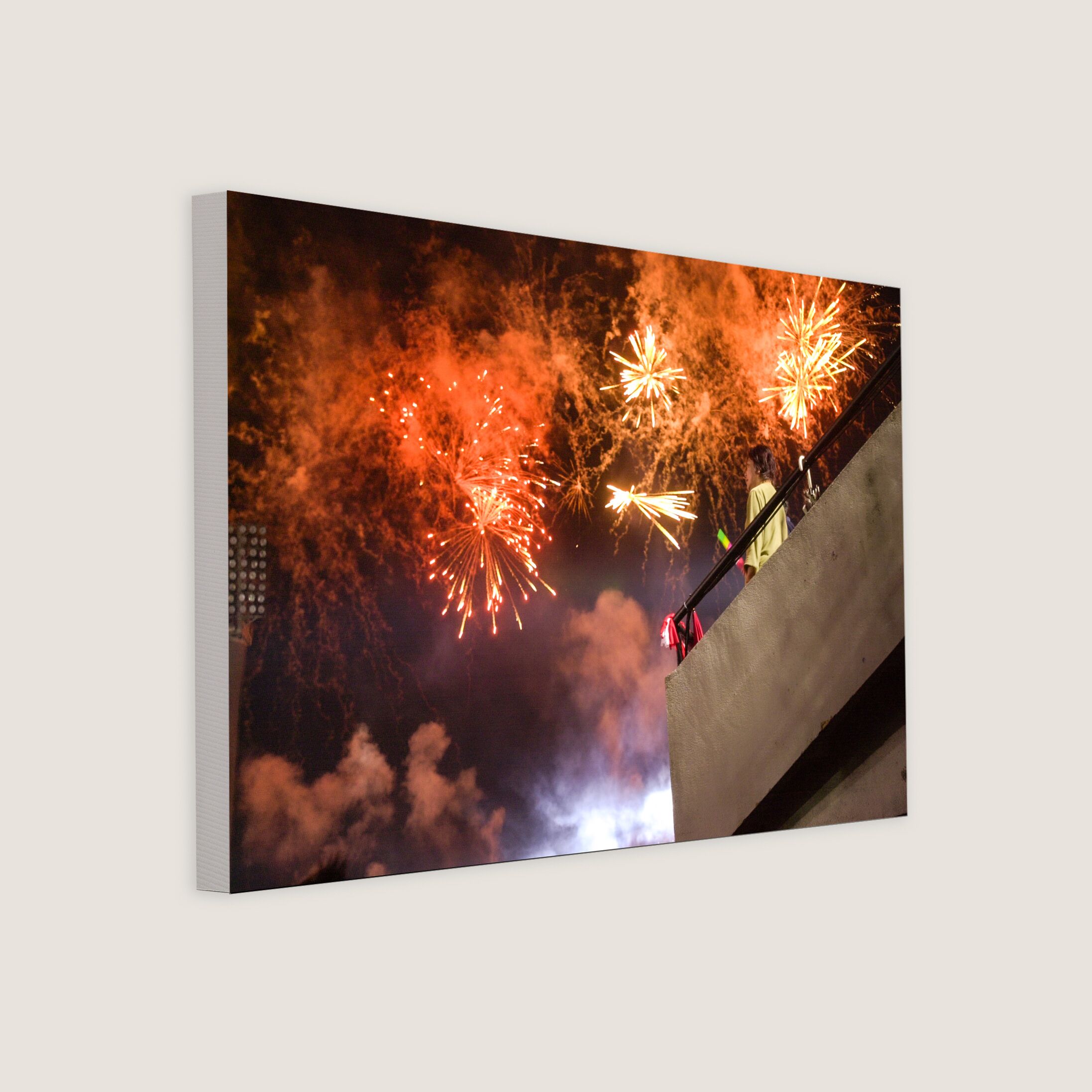 Colourful Fireworks Light Up the Sky 2002 Canvas