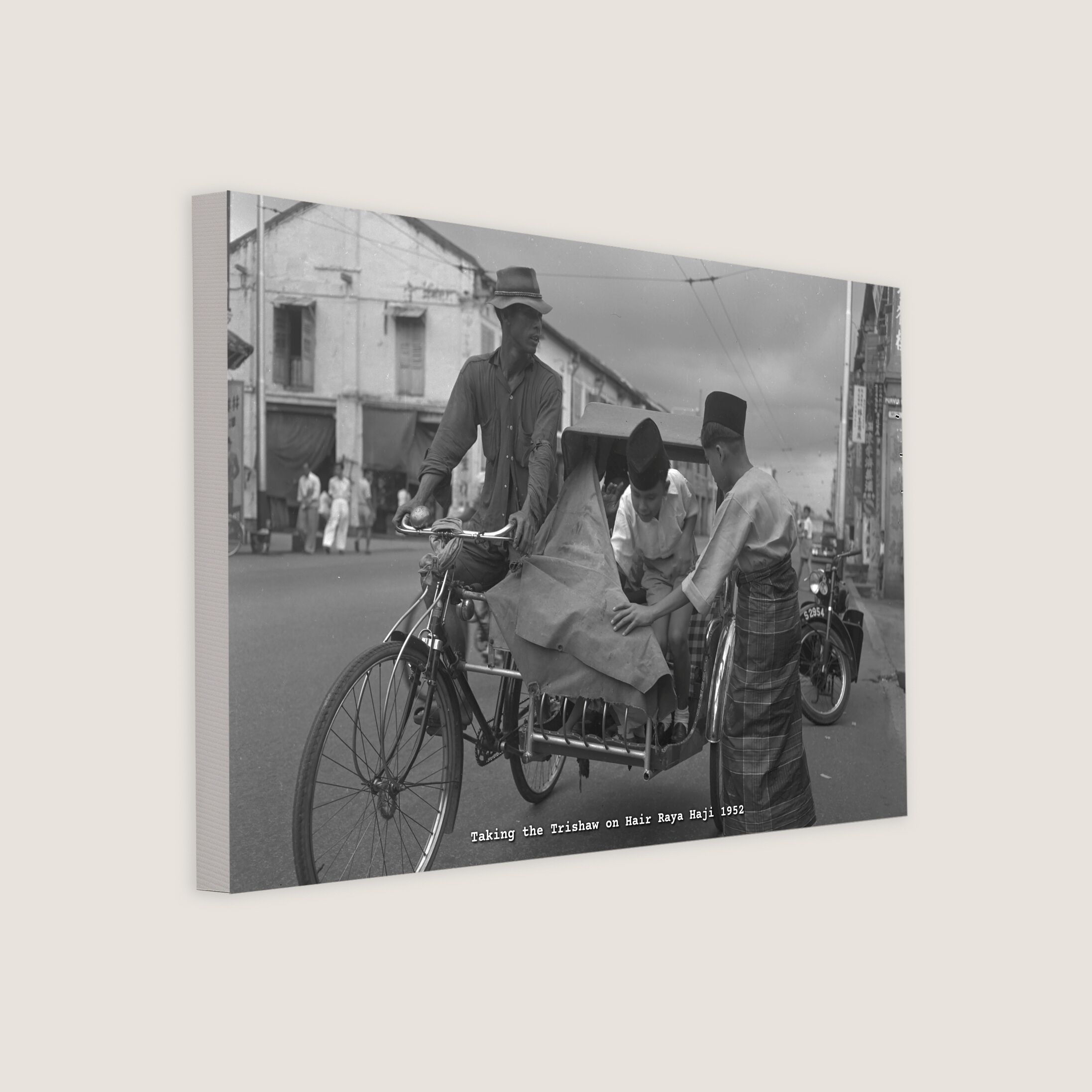 Taking the Trishaw on Hari Raya Haji 1952 Canvas