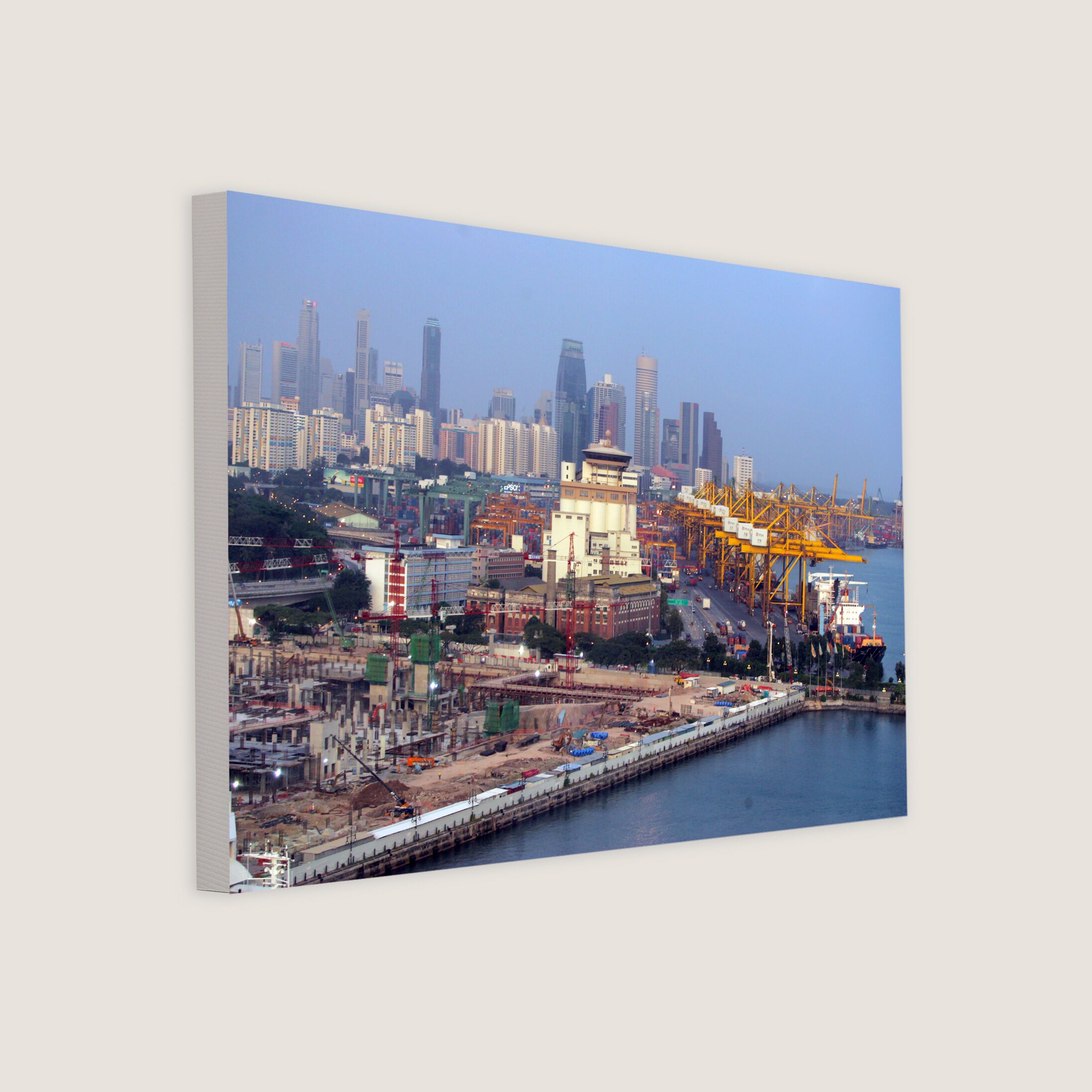 Evening Scene of PSA Port from Mt Faber Cable Car 2004-My Sg Memories