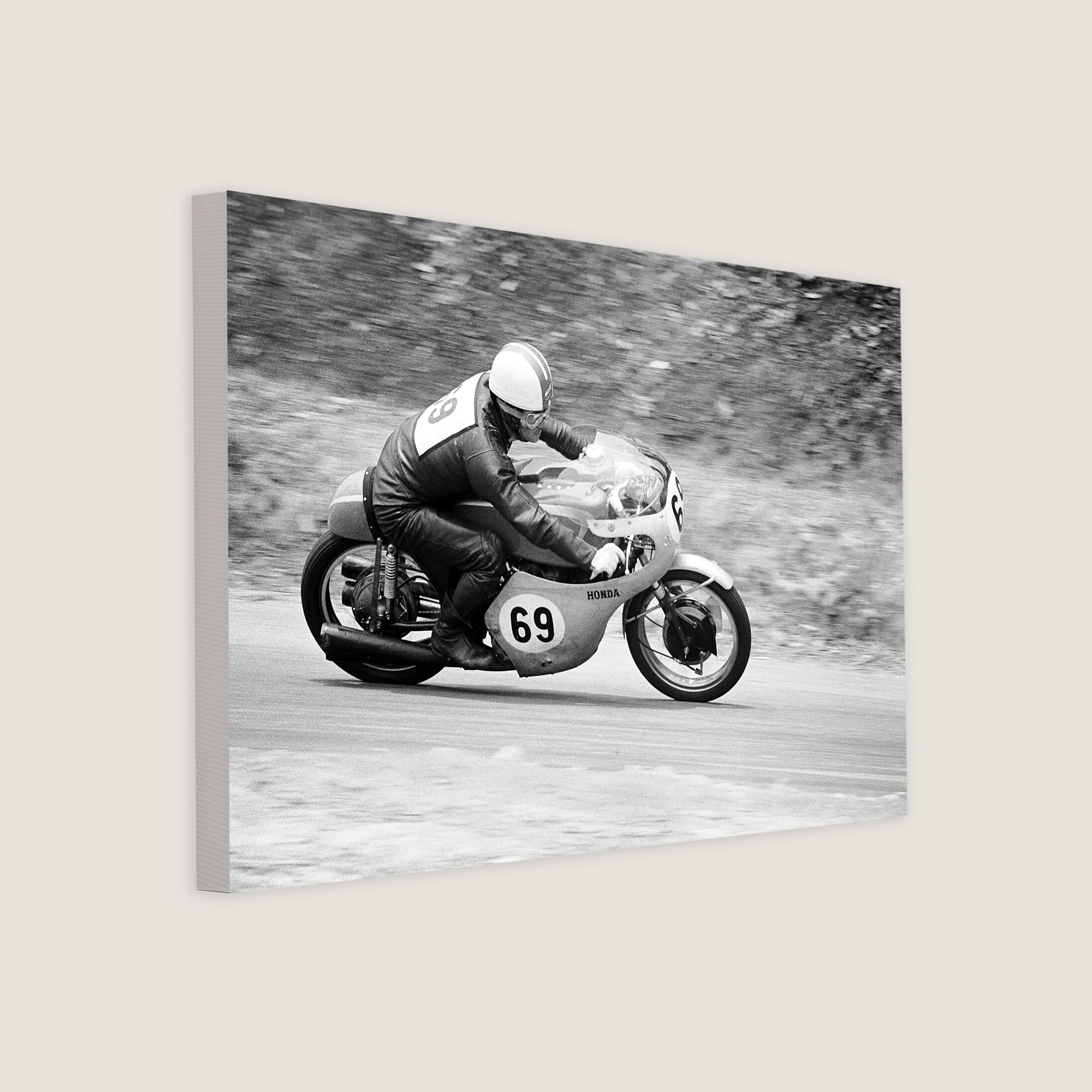 Giichi Suzuki on His Honda Bike 1961