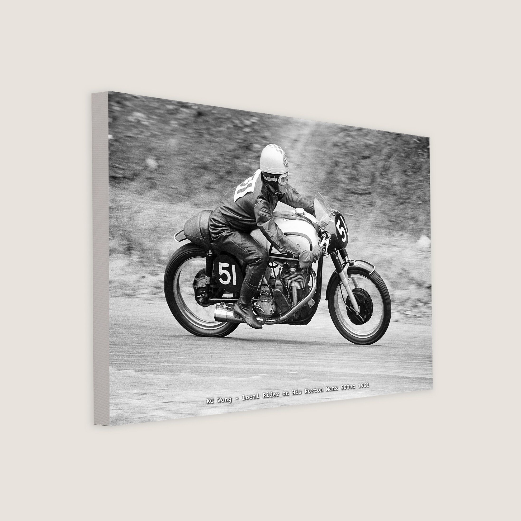 KC Wong - Local Rider on His Norton Manx 500cc 1961