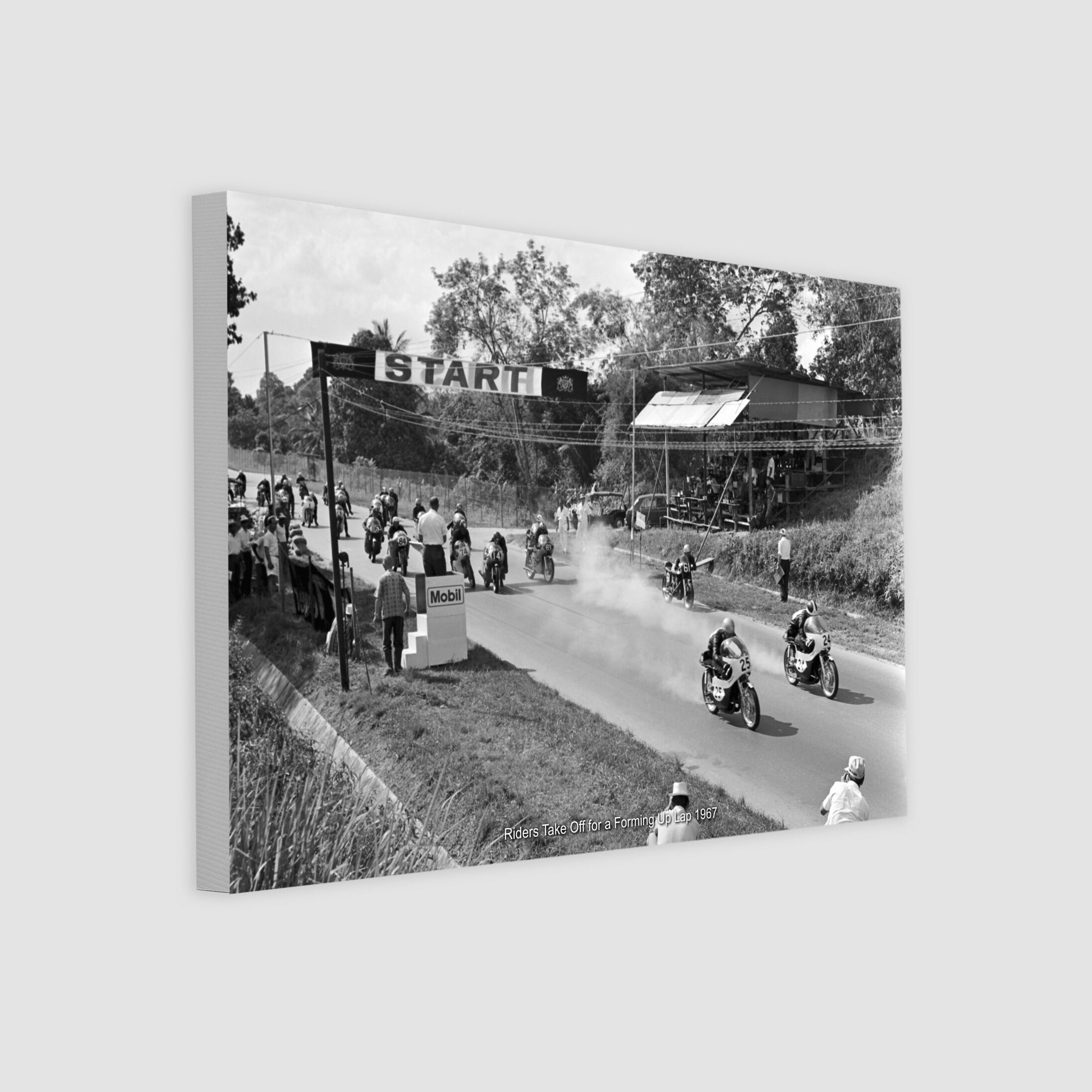 Riders Take Off for a Forming Up Lap 1967-My Sg Memories